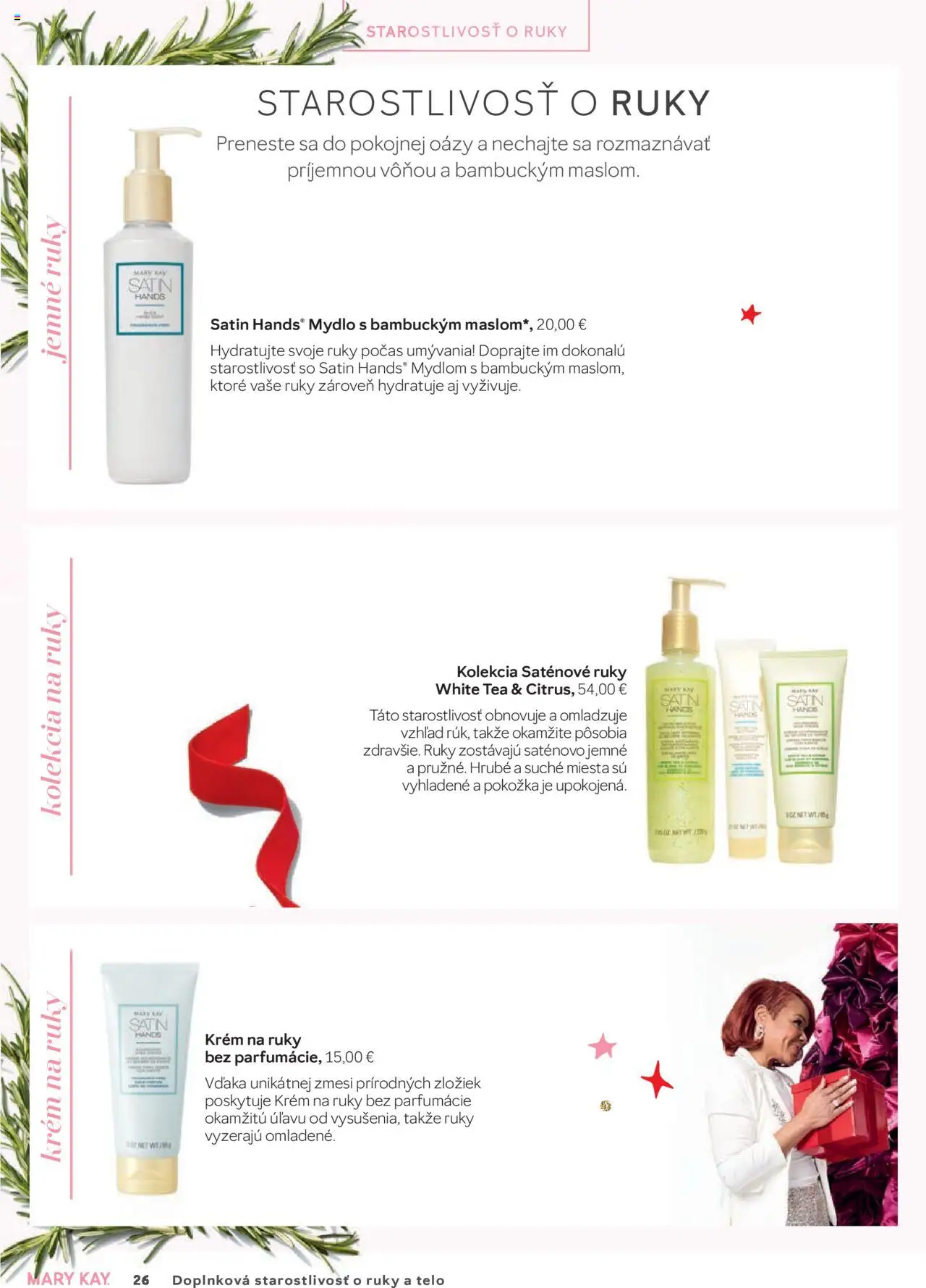 Nové Mary Kay akcie – leták je platný od 01.10.2025 | Strana: 26 | Produkty: Krém na ruky, Mydlo, Krém