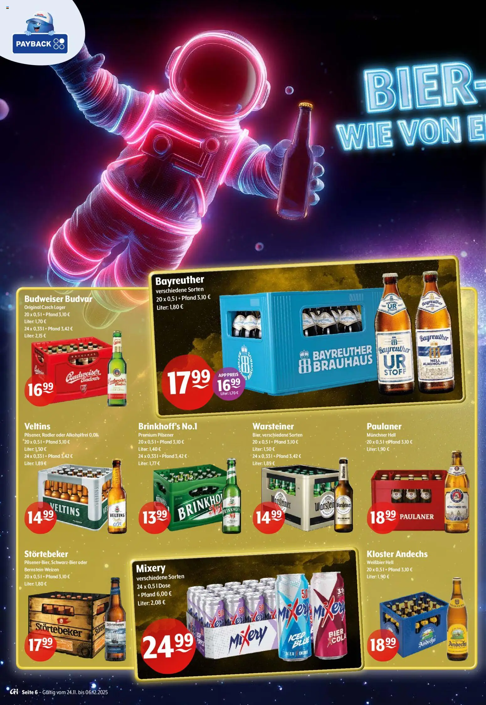 Getränke Hoffmann - Nordrhein - Westfalen – gültig ab 24.11.2025 | Seite: 6 | Produkte: Mixer, Energy, Bier, Weißbier