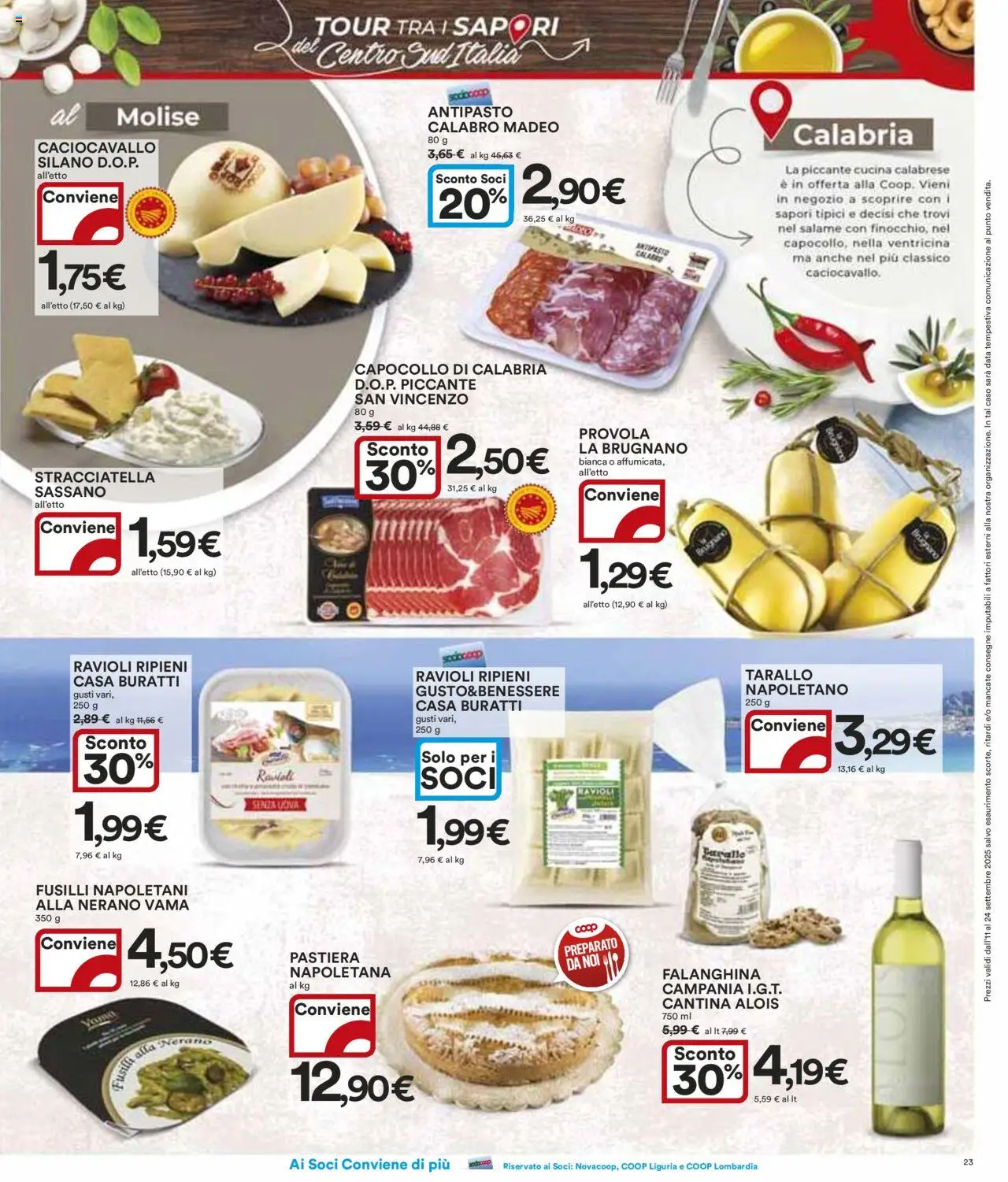 Volantino Ipercoop del 11.09.2025 | Pagina: 23 | Prodotti: Salame, Fusilli, Provola, Stracciatella