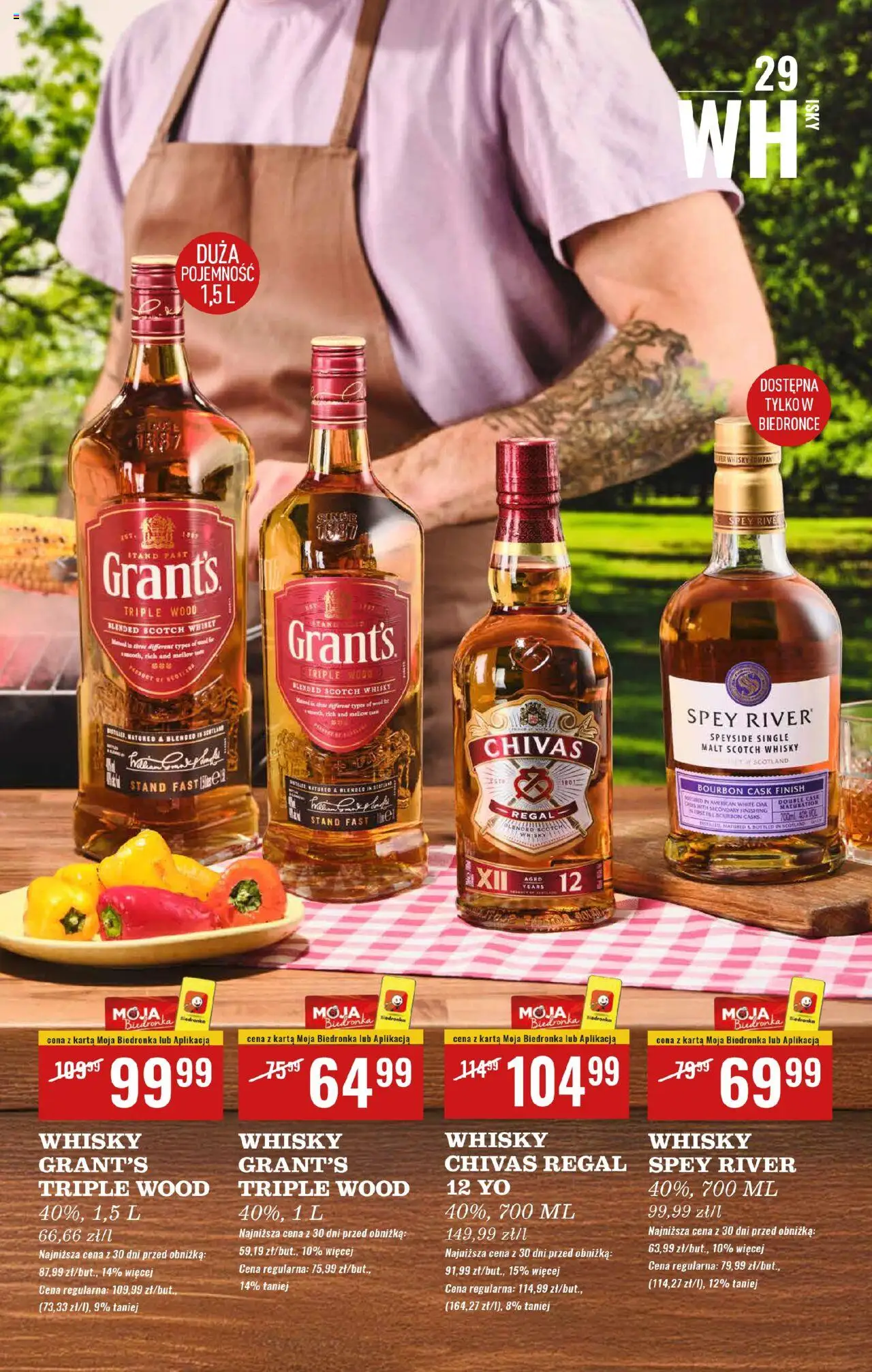 Biedronka gazetka - Czas na toast od 28.07.2025 | Strona: 31 | Produkty: Karta, Whisky Chivas Regal, Bourbon, Whisky