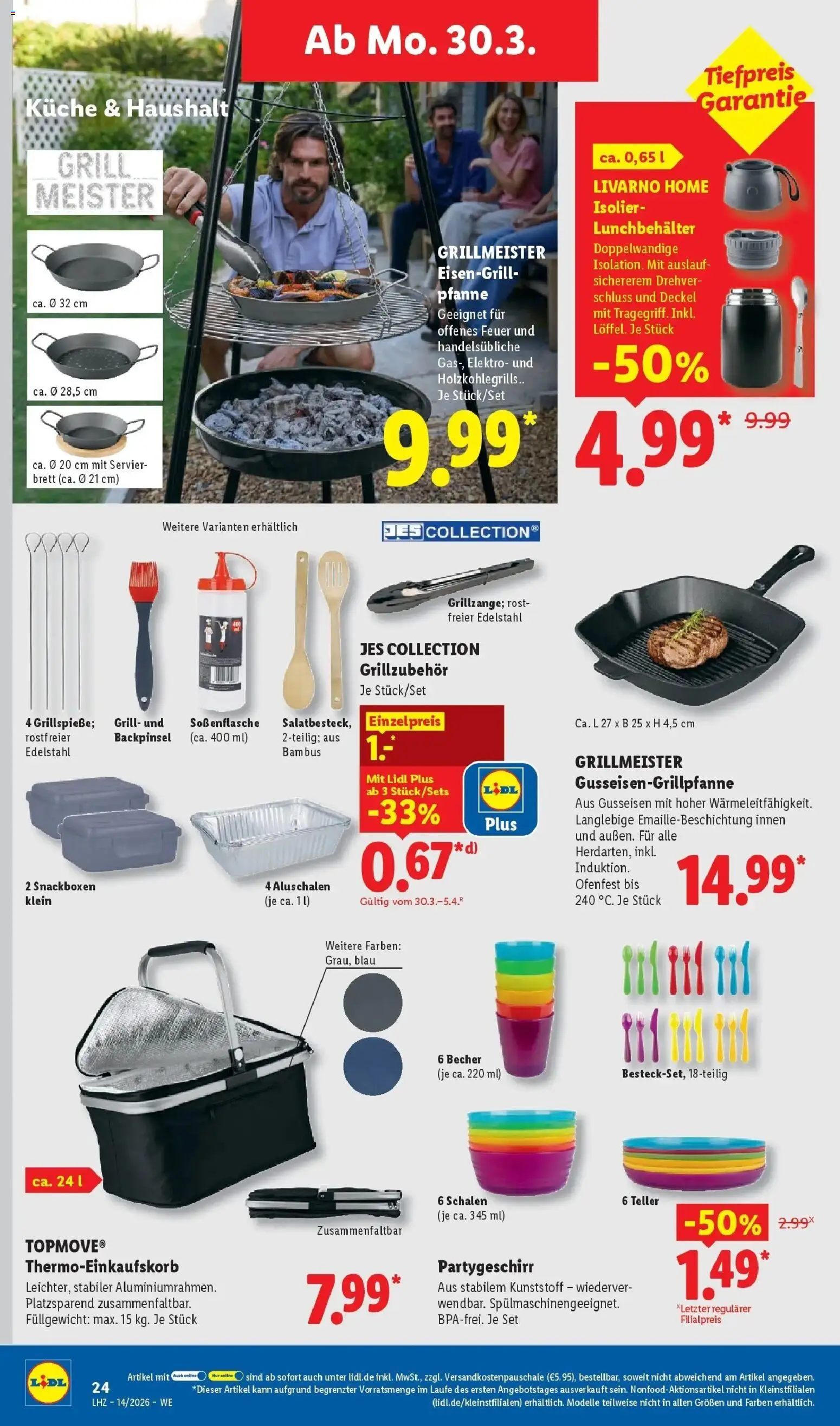Lidl Prospekt Rheinbrohl – gültig ab 30.03.2026 | Seite: 46 | Produkte: Grill, Küche