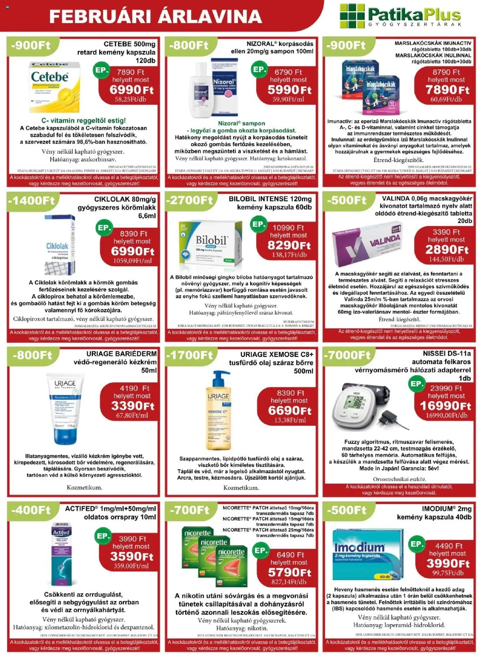 PatikaPlus akciós ujság - amely érvényes a következő dátumtól: 01.01.2026 | Oldal: 7 | Termékek: Körömlakk, Bor, Kézkrém, Tusfürdő
