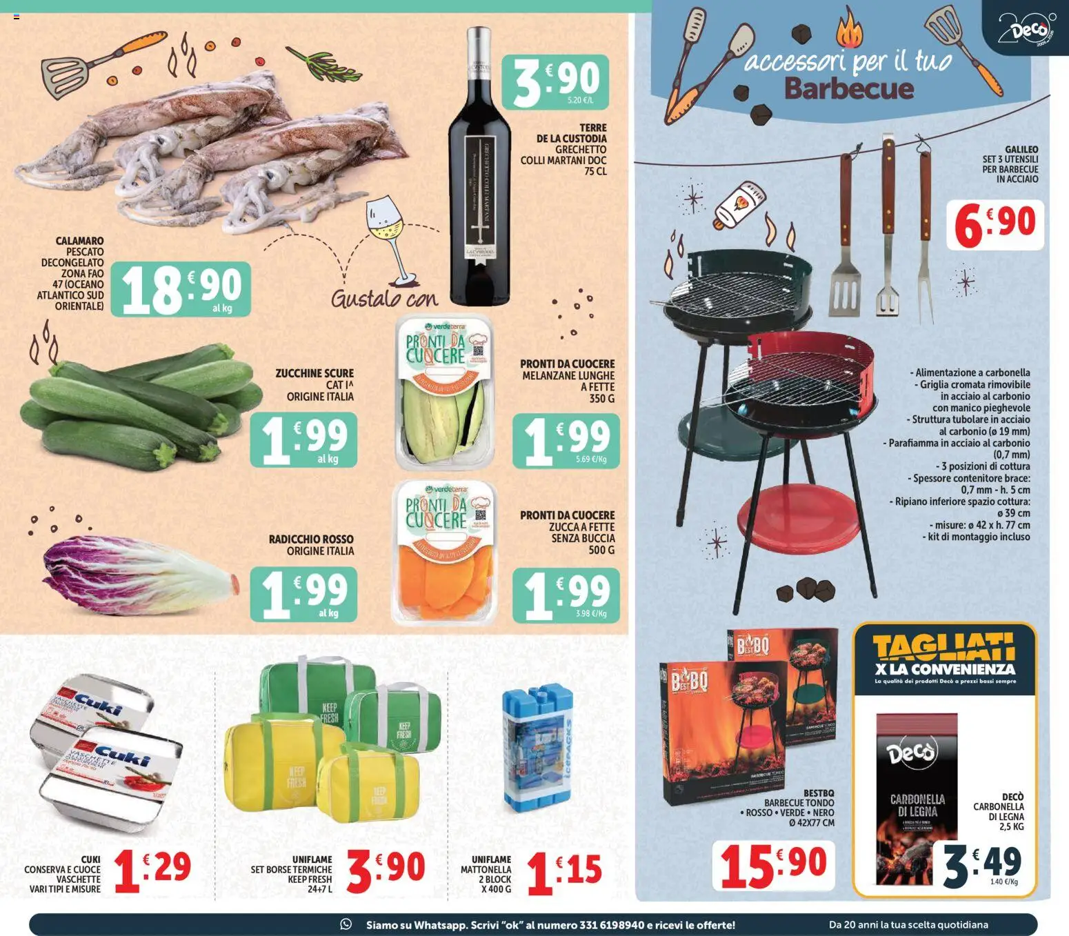 Volantino Decò del 27.03.2026 | Pagina: 13 | Prodotti: Barbecue, Melanzane, Zucchine, Vaschette