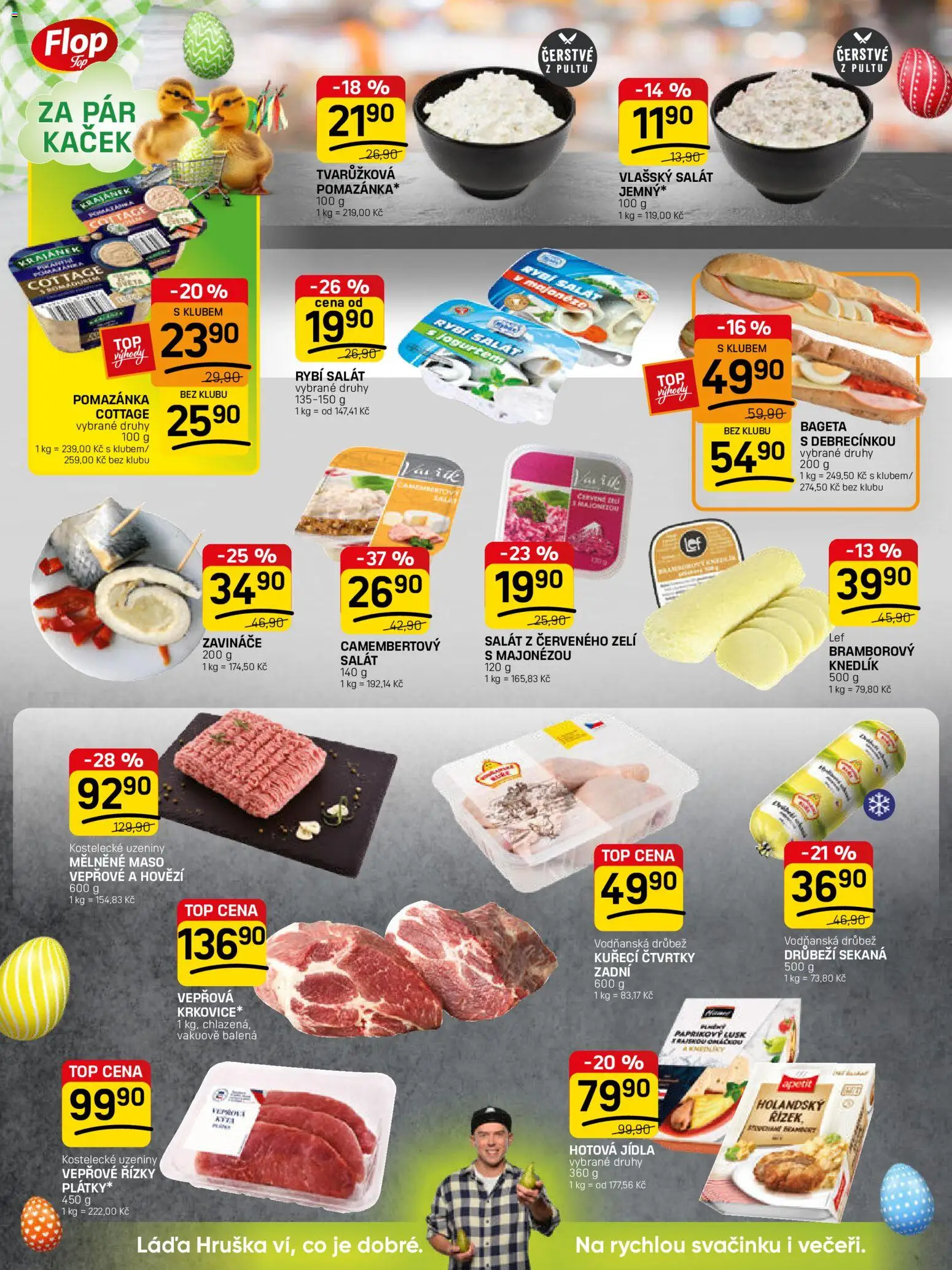 Flop leták - FlopTop od 18.03.2026 | Strana: 10 | Produkty: Vepřové řízky, Hovězí, Rybí salát, Uzeniny