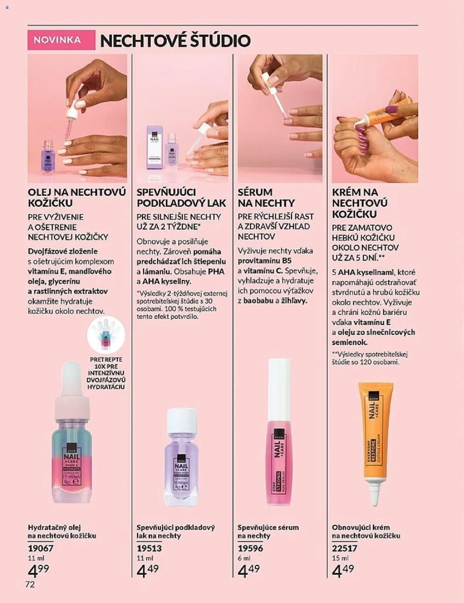 Nové Avon akcie – leták je platný od 01.03.2026 | Strana: 72 | Produkty: Olej, Lak na nechty, Krém