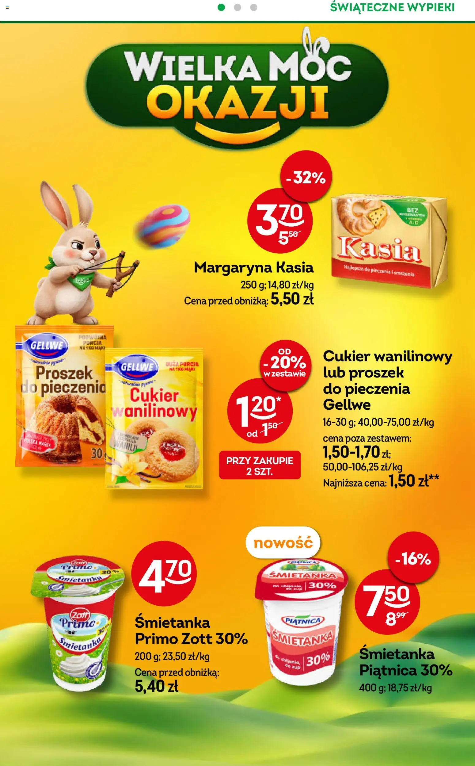 Żabka gazetka - Codzienne produkty od 25.03.2026 | Strona: 14 | Produkty: Margaryna kasia, Margaryna, Cukier wanilinowy, Cukier