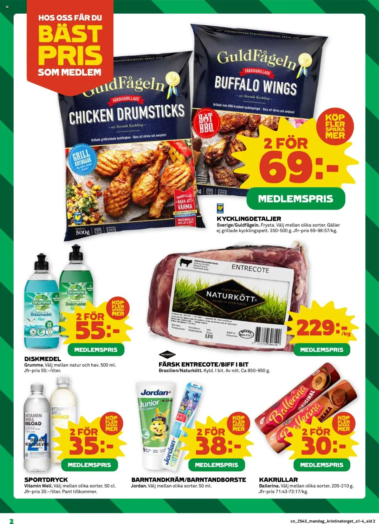 Coop reklamblad aktuell från 20.10.2025 | Sida: 2 | Produkter: Grill, Diskmedel, Entrecote, Galler