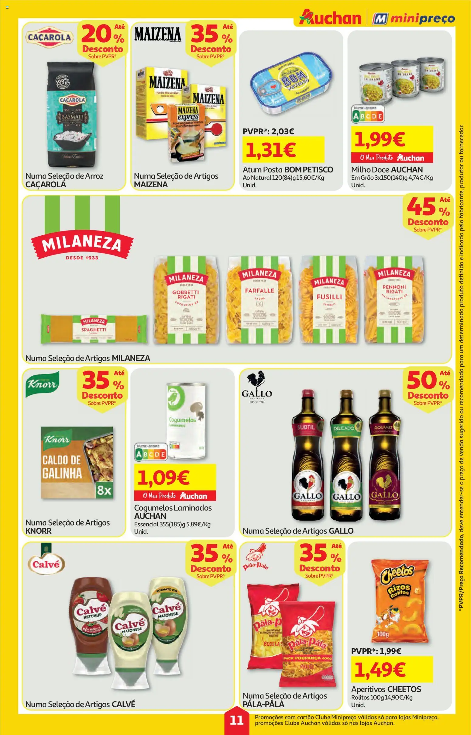 Auchan folheto │ válido de 08.01.2026 | Página: 11 | Produtos: Atum, Knorr, Arroz, Ketchup
