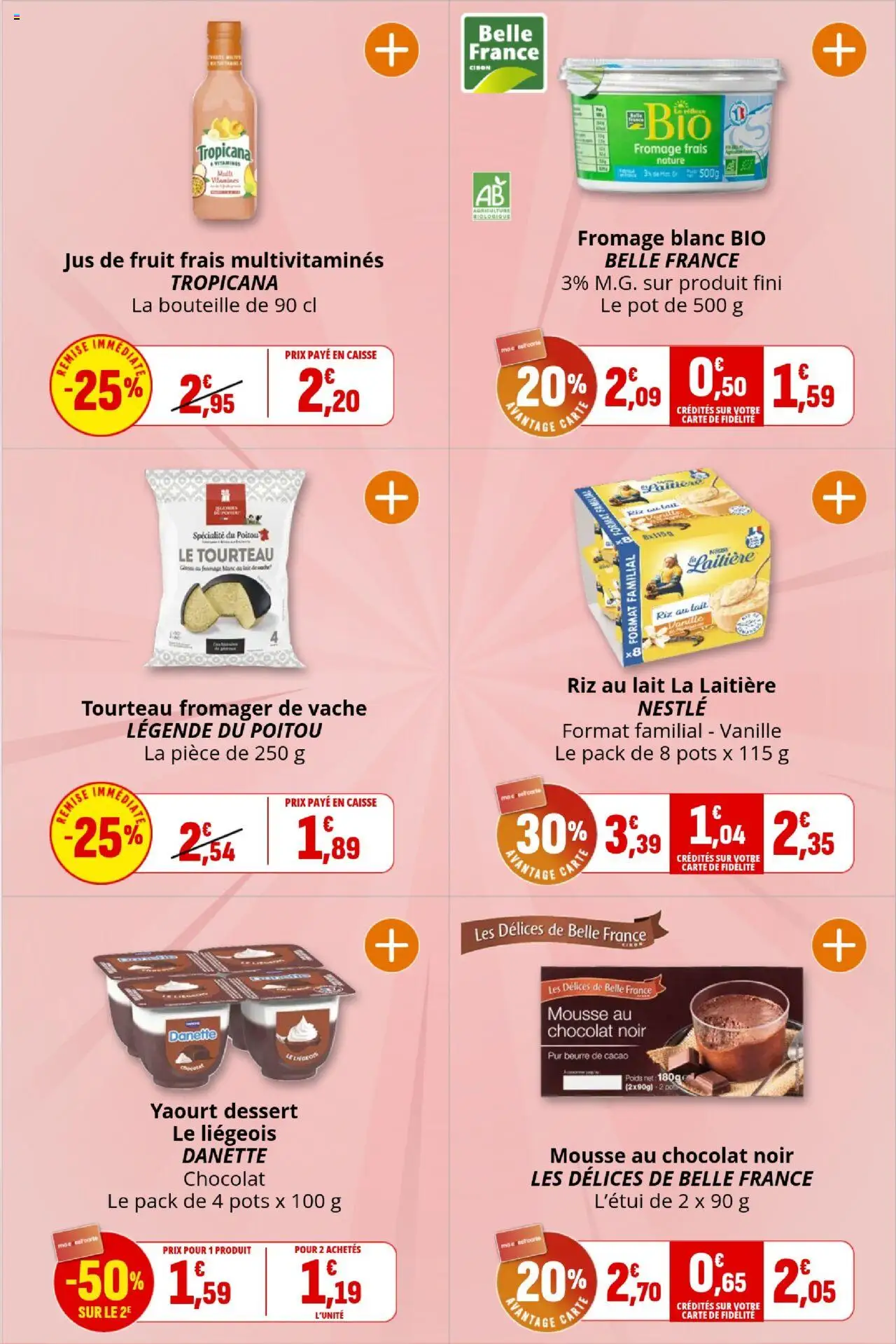 {H1} | Page: 14 | Produits: Poids, Fromage blanc, Beurre, Chocolat