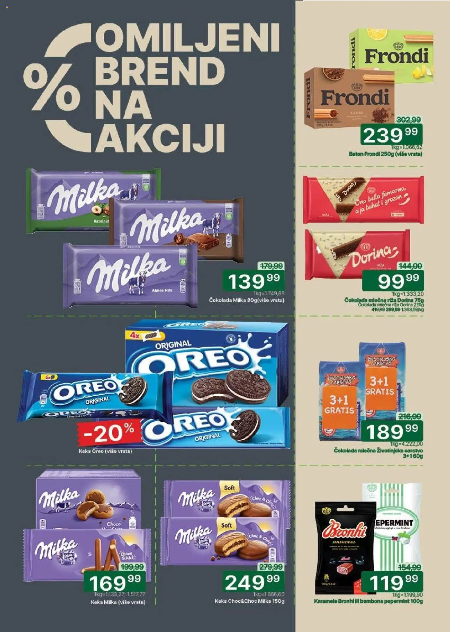 Univerexport katalog - važi od 27.04.2026 | Strana: 24 | Proizvode: Bombone, Keks, Oreo, Čokolada