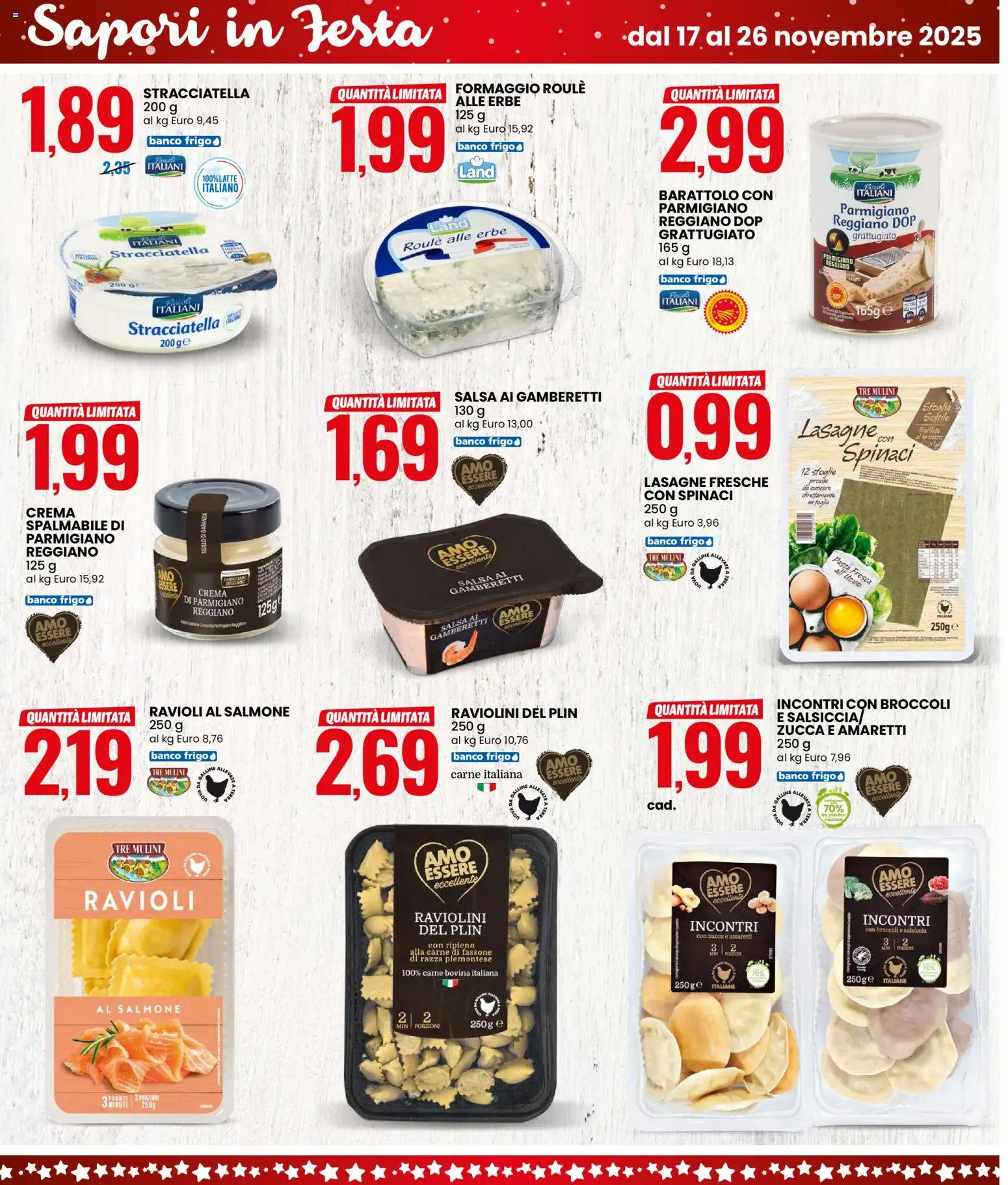 Volantino Eurospin del 17.11.2025 | Pagina: 3 | Prodotti: Crema, Salsiccia, Parmigiano, Stracciatella