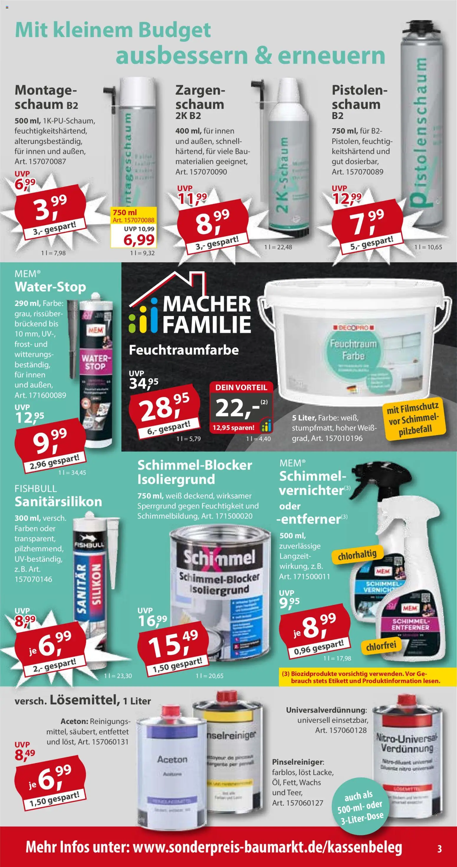 Sonderpreis Baumarkt Prospekt 	 – gültig ab 31.01.2026 | Seite: 3