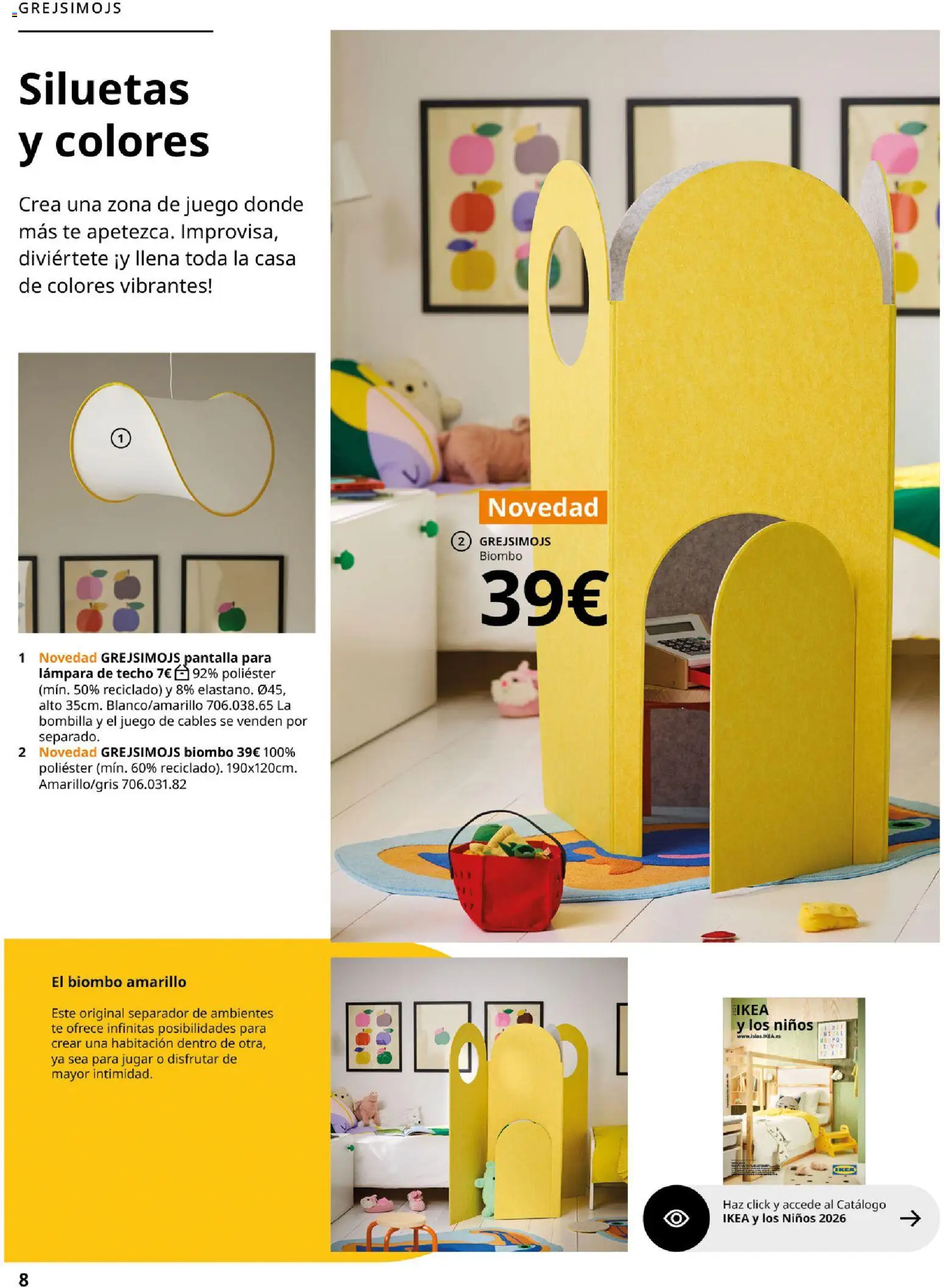 Catálogo IKEA Colección Grejsimojs │ válido desde el 01.02.2026 | Página: 8 | Productos: Lámpara de techo, Té, Bombilla, Lámpara