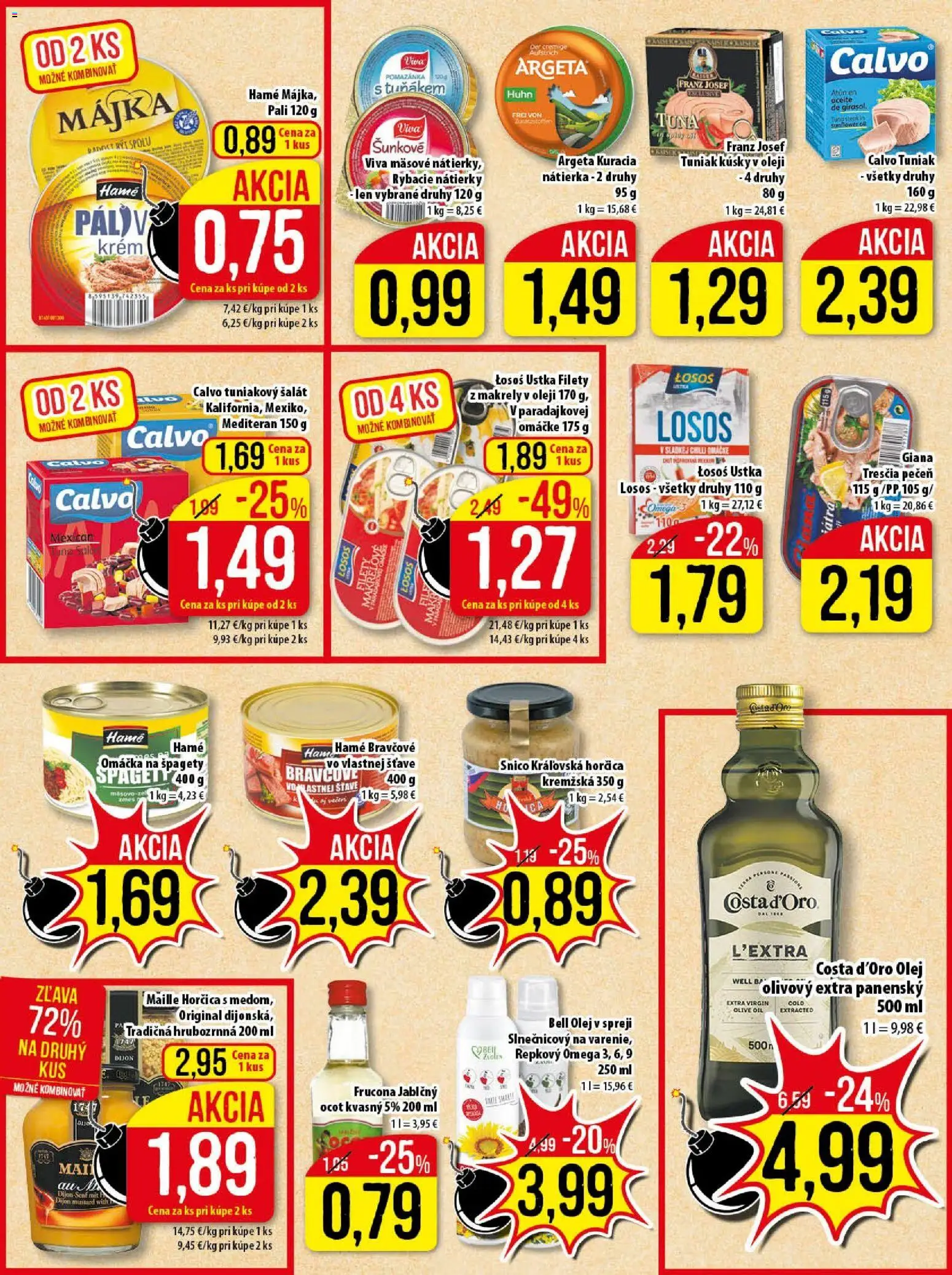 Nové Klas akcie – leták je platný od 09.03.2026 | Strana: 18 | Produkty: Olej, Tuniak, Krém, Šalát