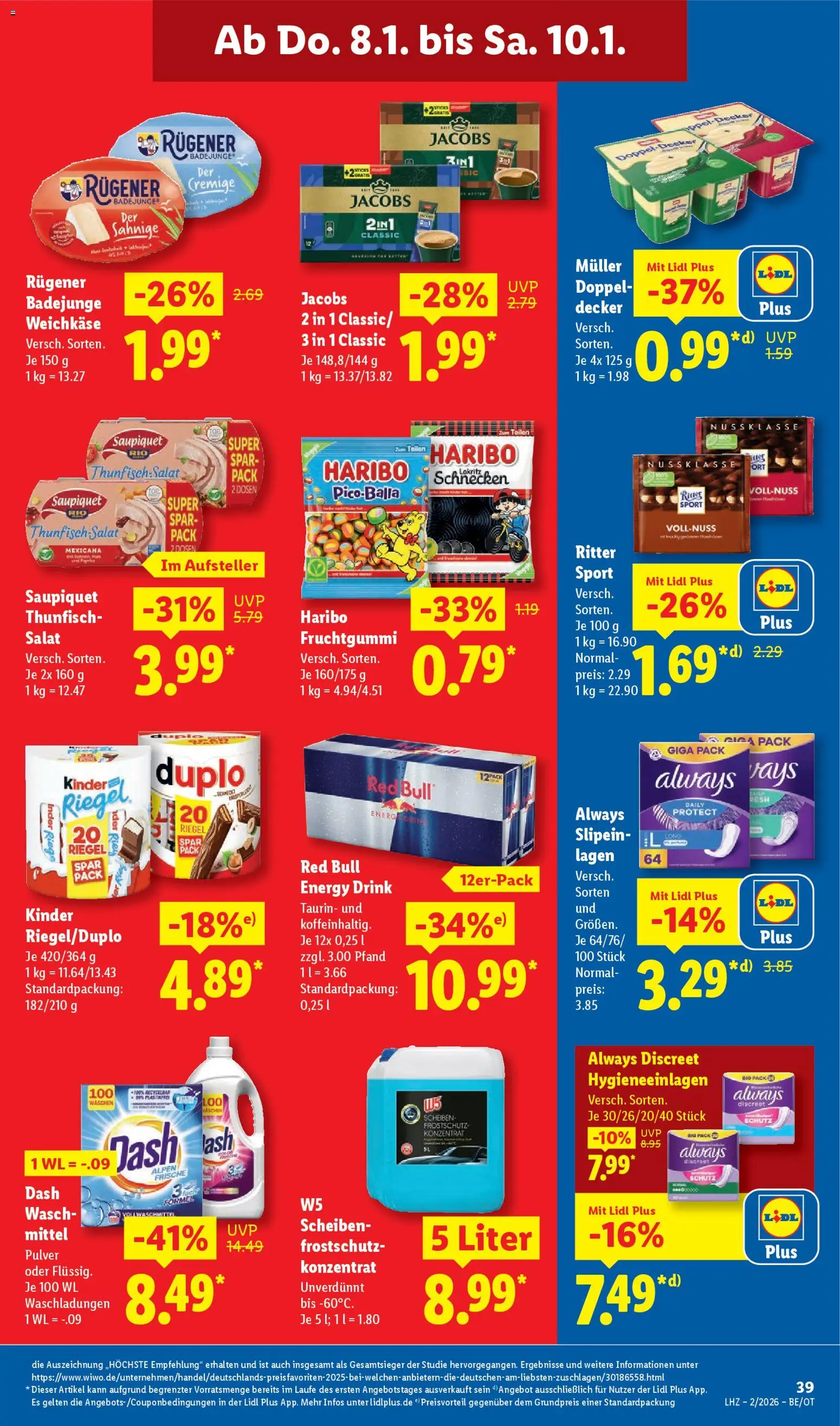 Lidl Prospekt Grimma – gültig ab 05.01.2026 | Seite: 57 | Produkte: Red bull, Haribo, Thunfisch, Waschmittel