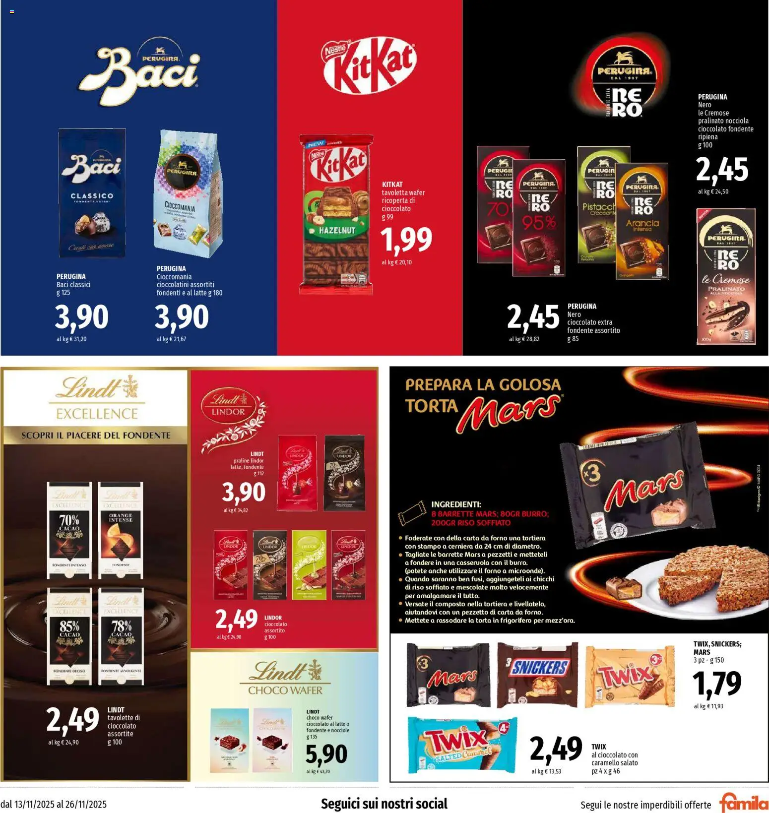 Volantino Famila del 13.11.2025 | Pagina: 19 | Prodotti: Cioccolato, Riso, Latte, Frigorifero