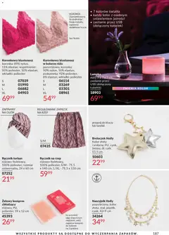Pogląd oferty "Avon Katalog 12 2025" - ważna od 01.12.2025 | Strona: 187 | Produkty: Naszyjnik, Biustonosz, USB, Torebki