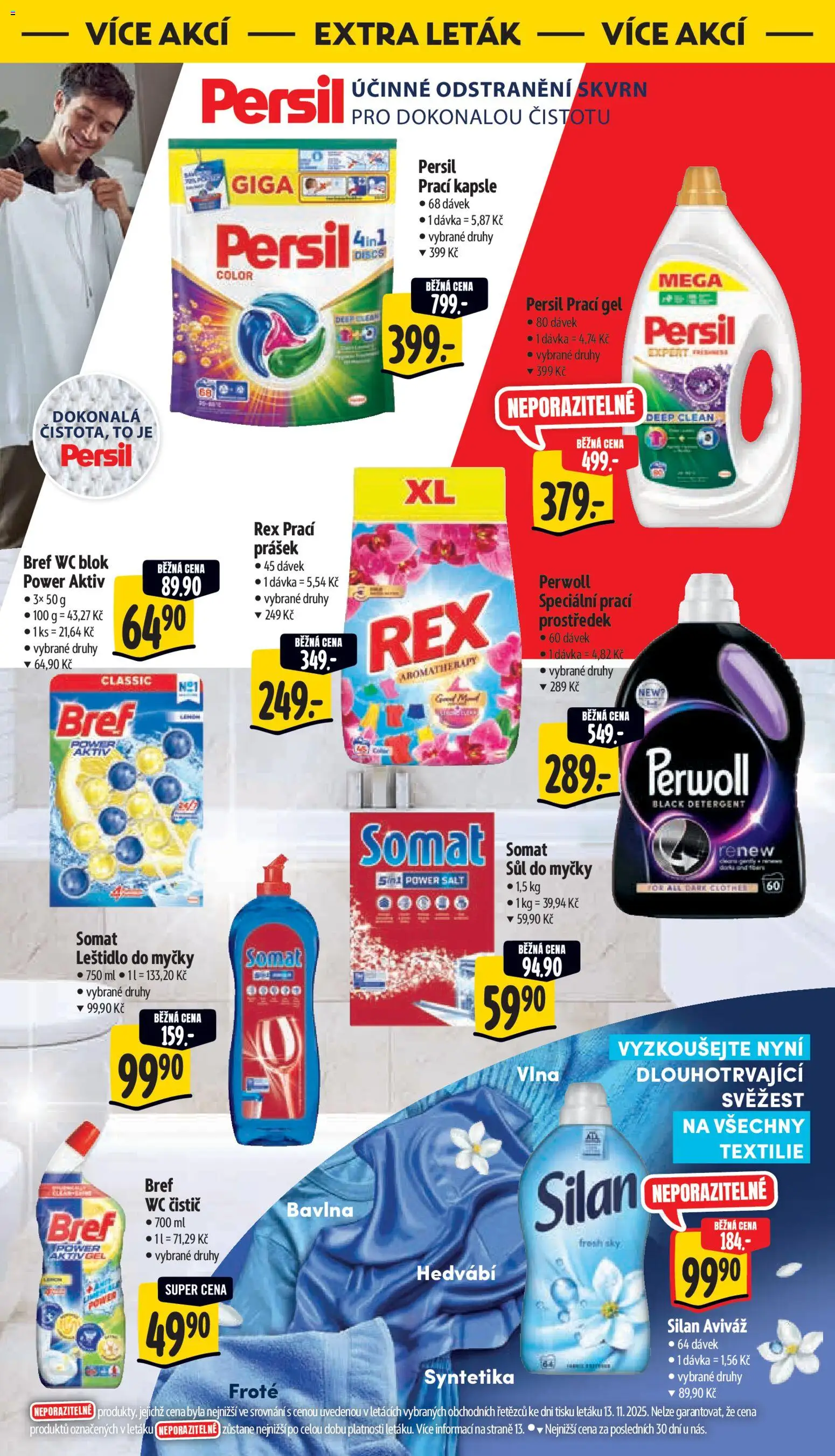 Albert leták - Supermarket od 19.11.2025 | Strana: 44 | Produkty: Kapsle, Sůl do myčky, Perwoll, Somat