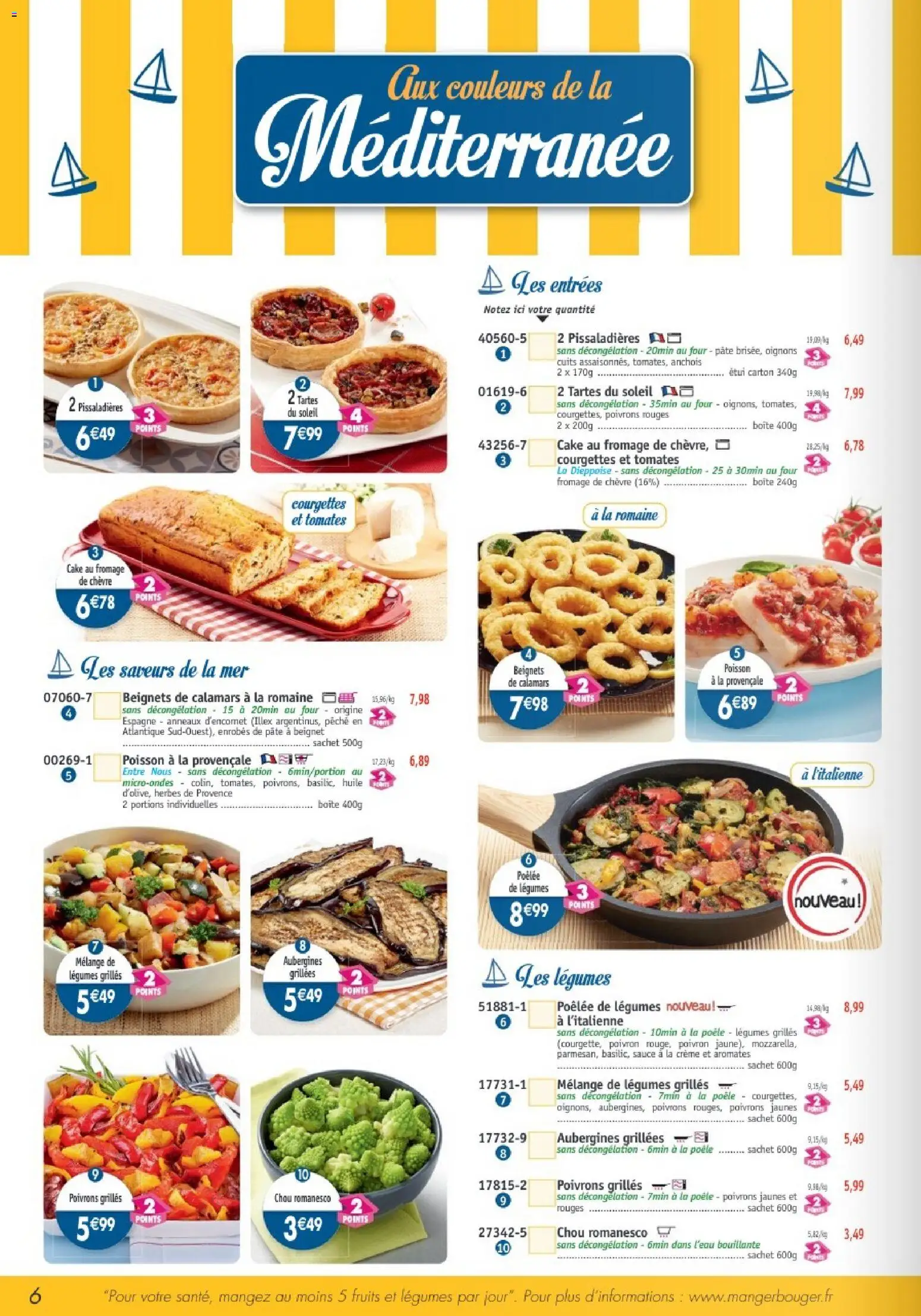 {H1} | Page: 6 | Produits: Poivron, Anchois, Herbes de provence, Poisson