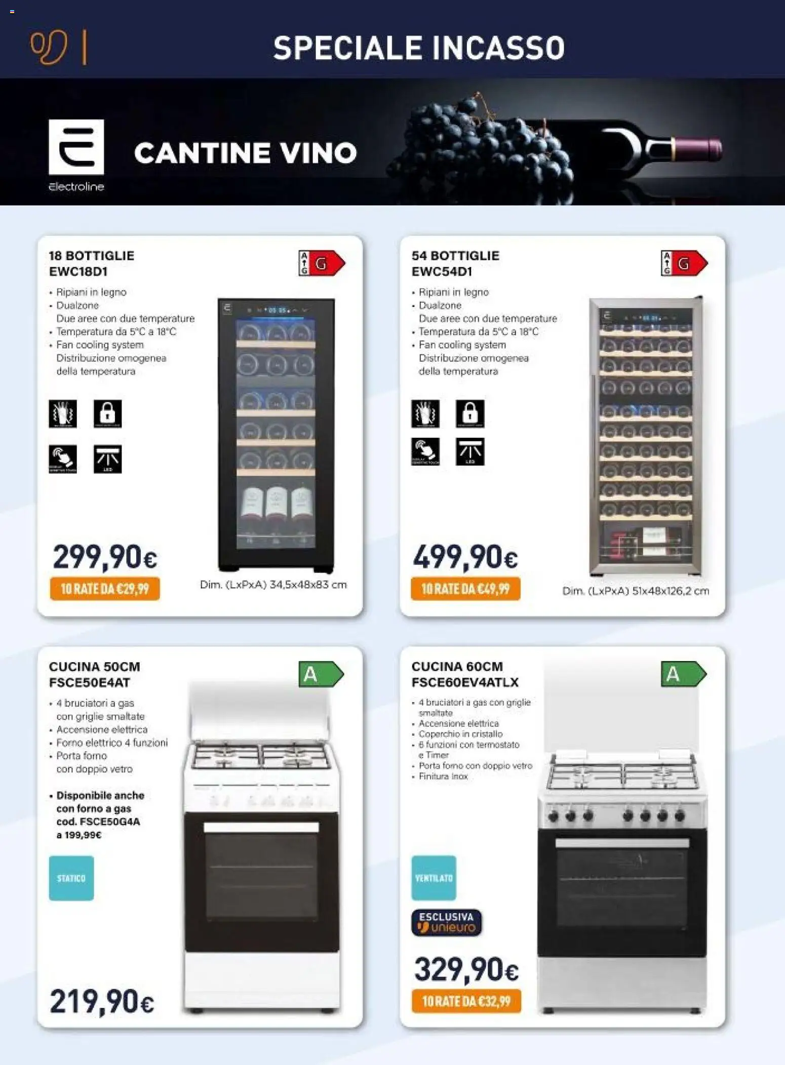 Volantino Unieuro del 16.01.2026 | Pagina: 20 | Prodotti: Vino, Forno, Fan, Forno elettrico