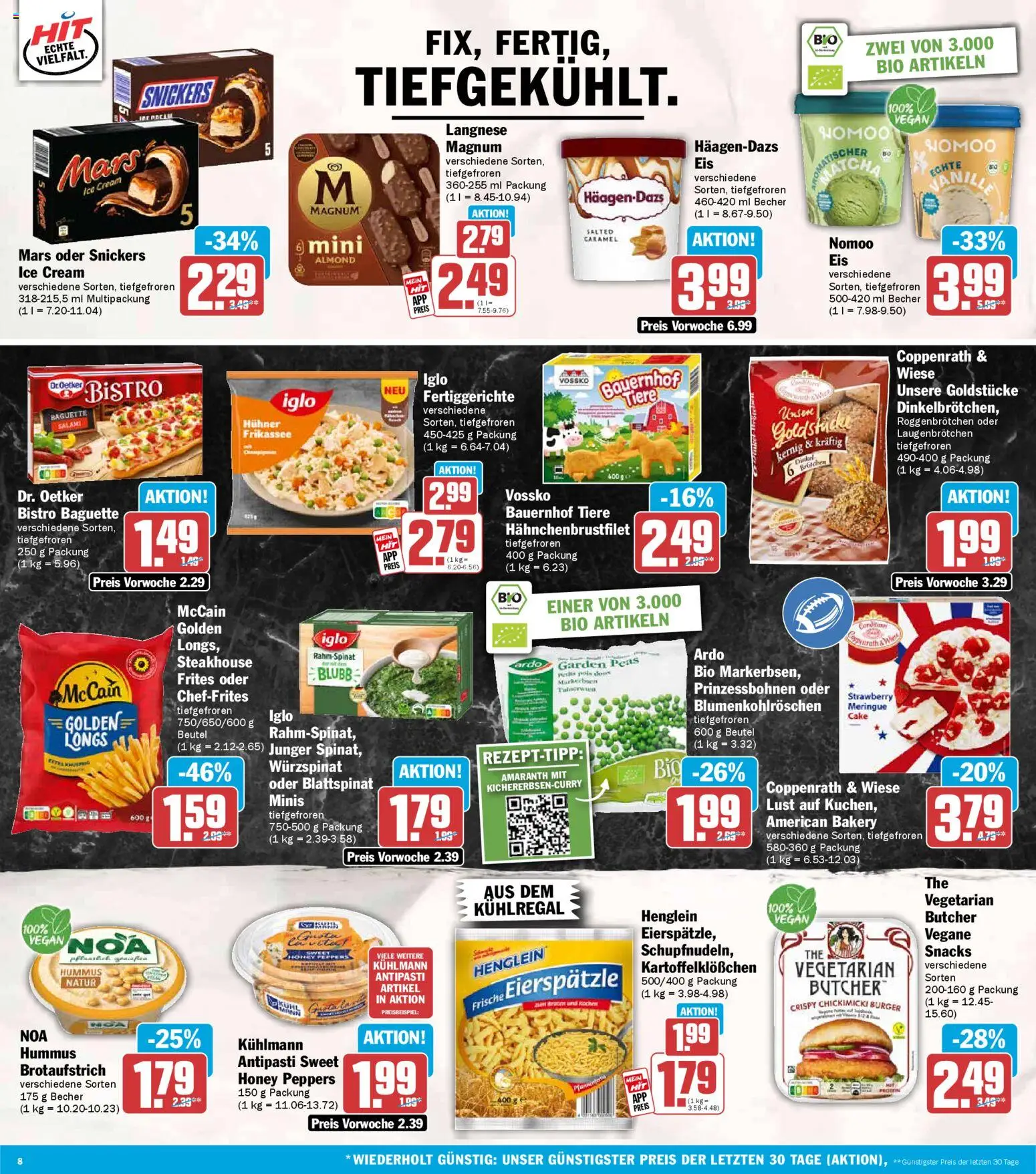 HIT Prospekt 	 – gültig ab 02.02.2026 | Seite: 8 | Produkte: Iglo, Burger, Mars, Salami