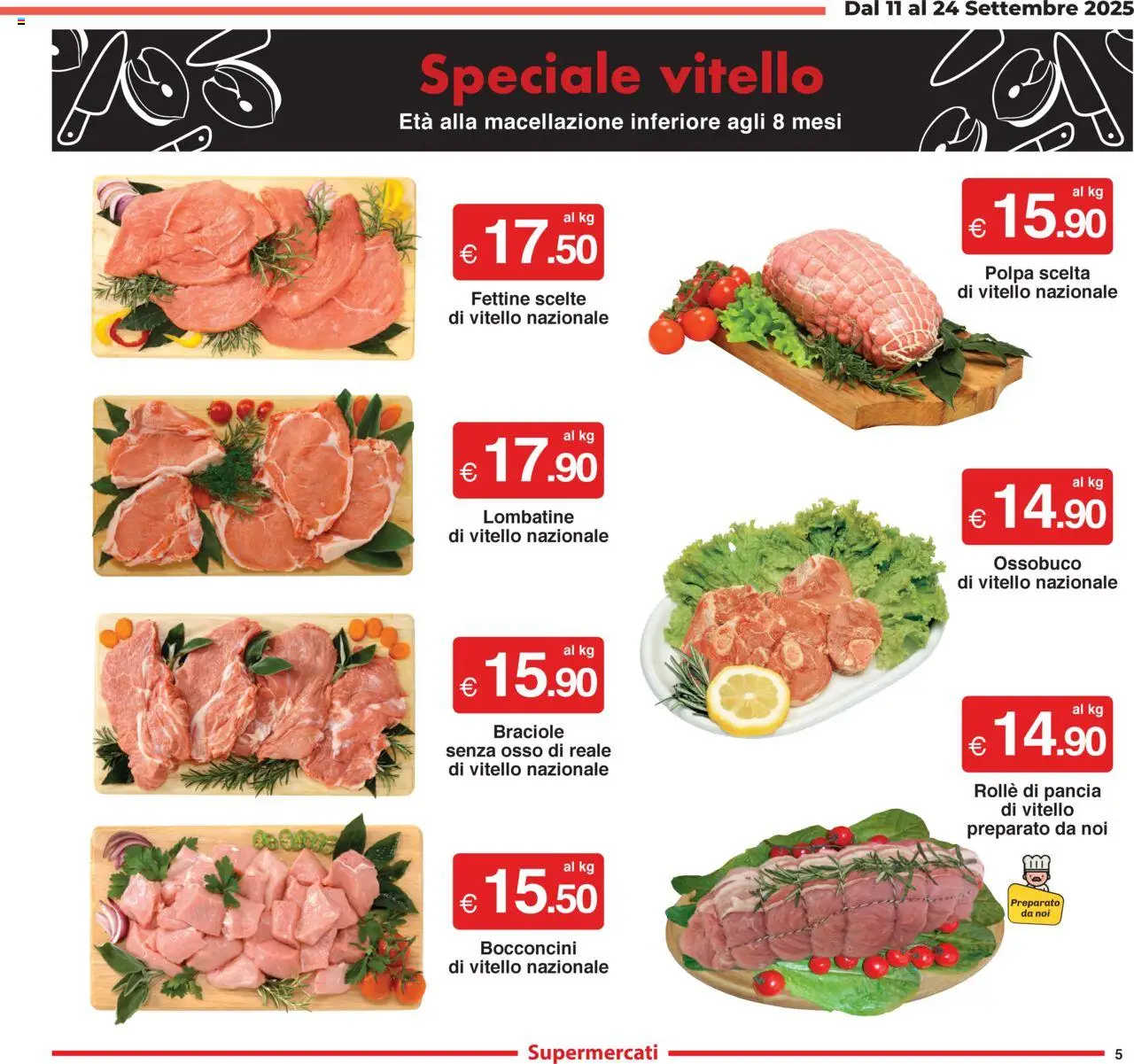 Volantino Sì con Te del 11.09.2025 | Pagina: 5 | Prodotti: Vitello, Ossobuco