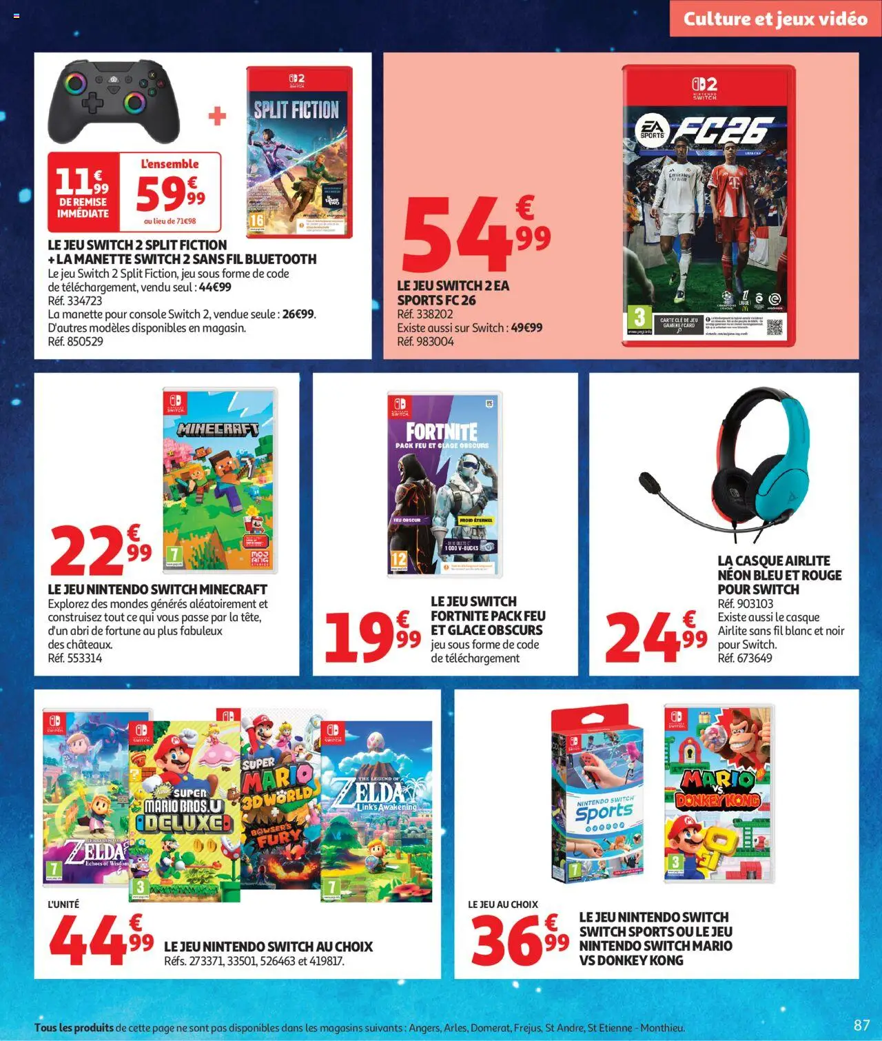 {H1} | Page: 87 | Produits: Vidéo, Clé, Jeux, Casque