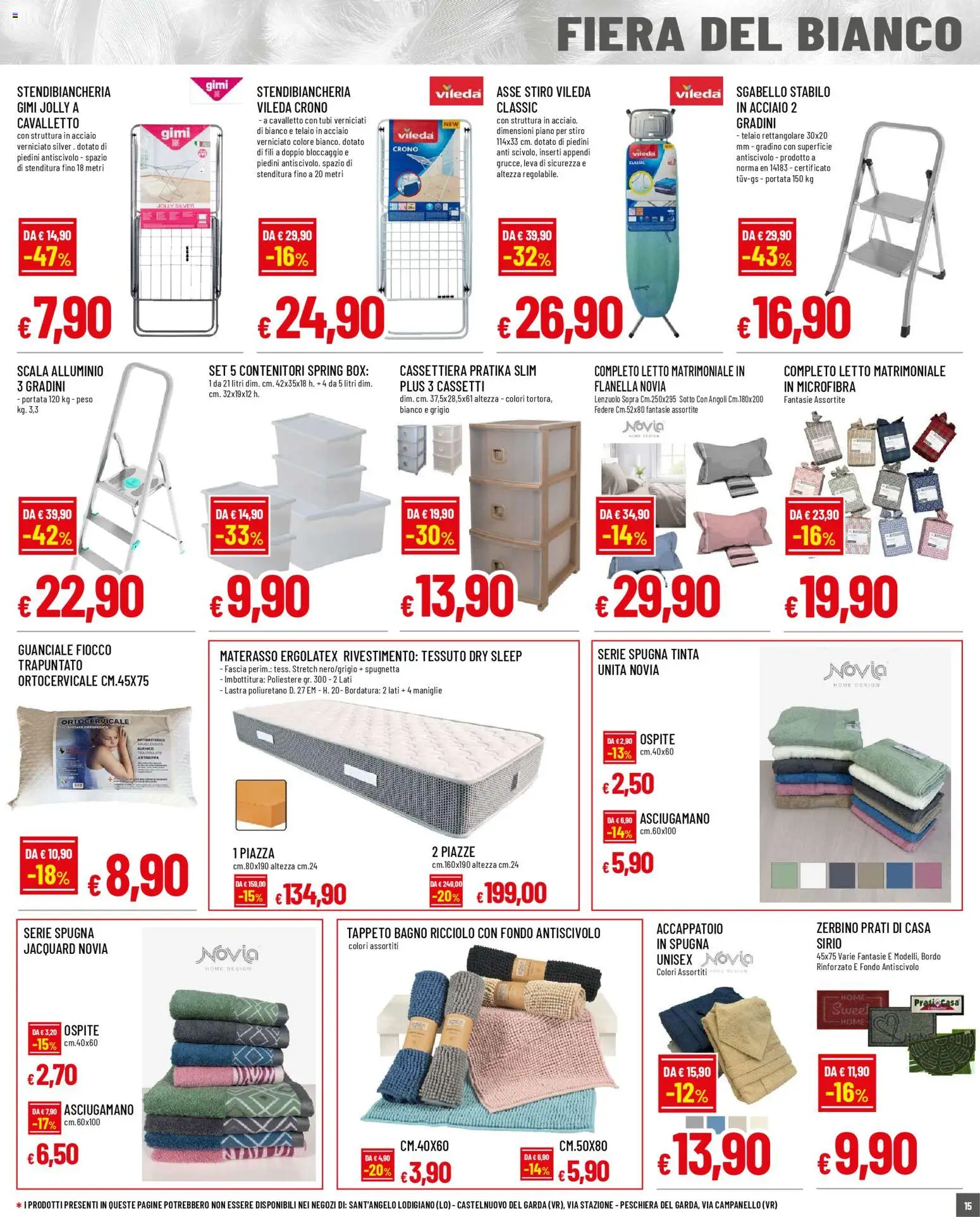 Volantino Galassia del 29.12.2025 | Pagina: 15 | Prodotti: Sgabello, Alluminio, Zerbino, Guanciale