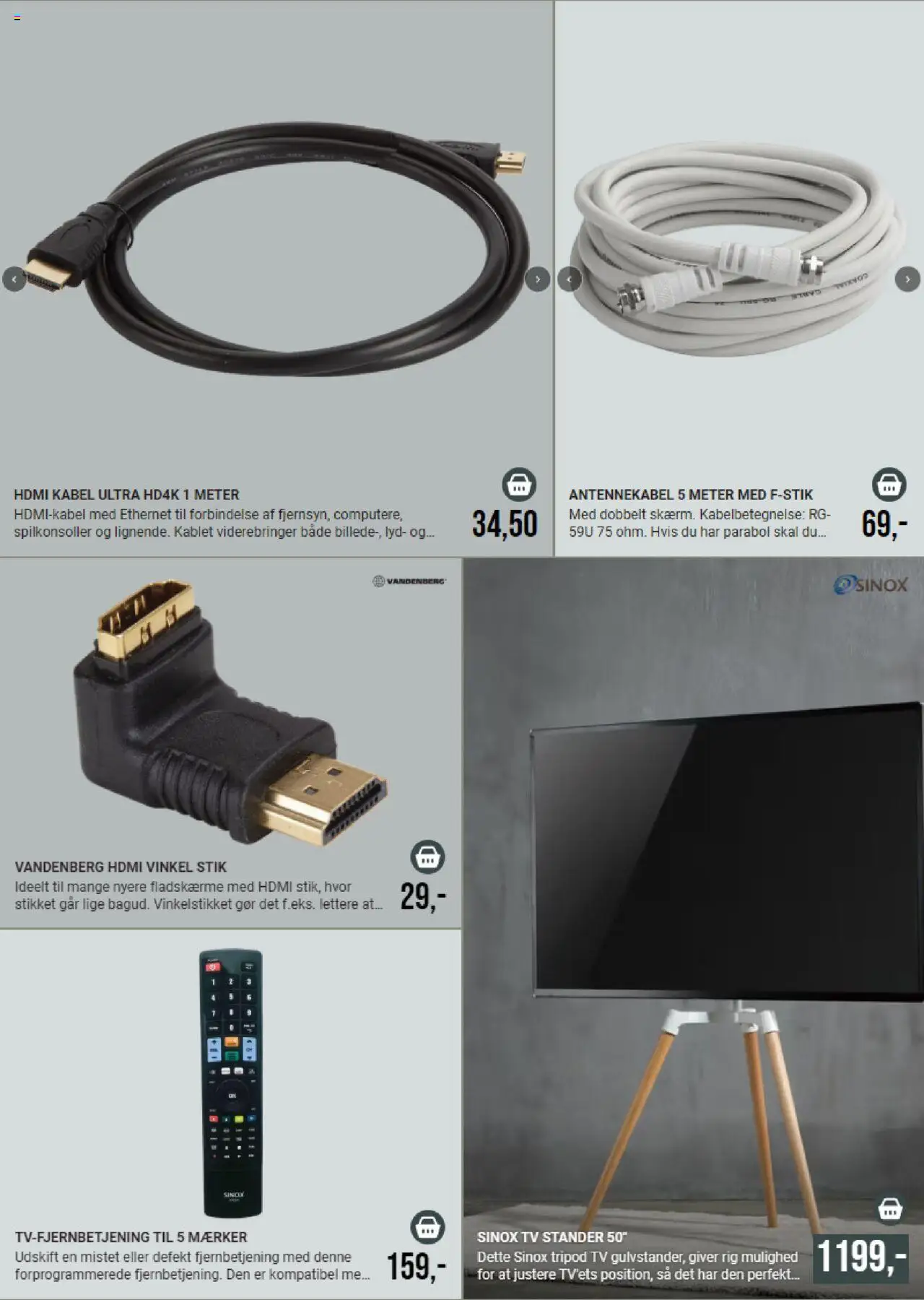 Harald Nyborg tilbudsavis – gyldig fra 01.10.2025 | Side: 19 | Produkter: Parabol, TV, HDMI kabel, Fladskærme