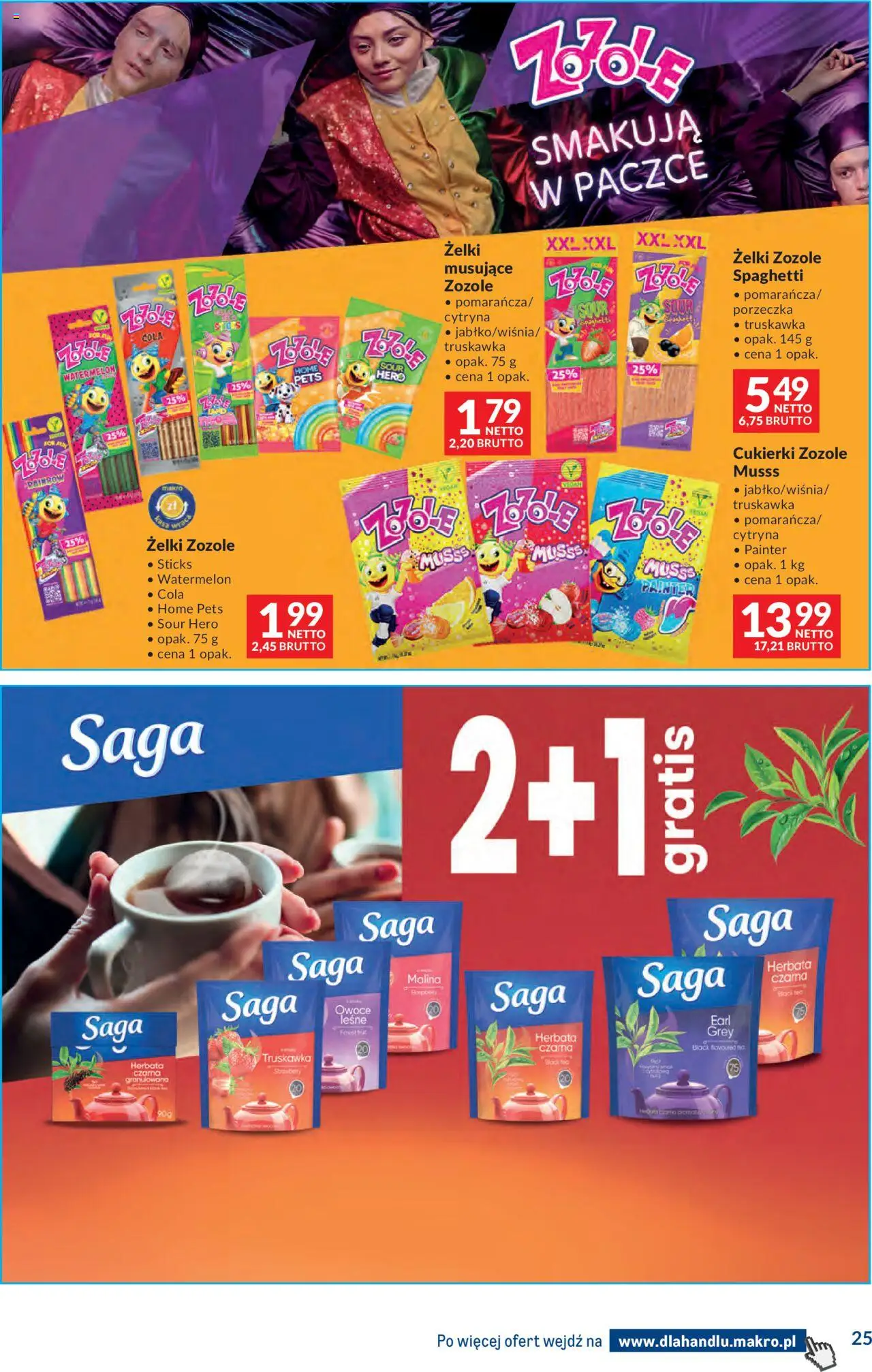 Makro Gazetka - Dystrybucja do sklepów od 14.10.2025 | Strona: 25 | Produkty: Cukierki zozole, Malina, Porzeczka, Żelki