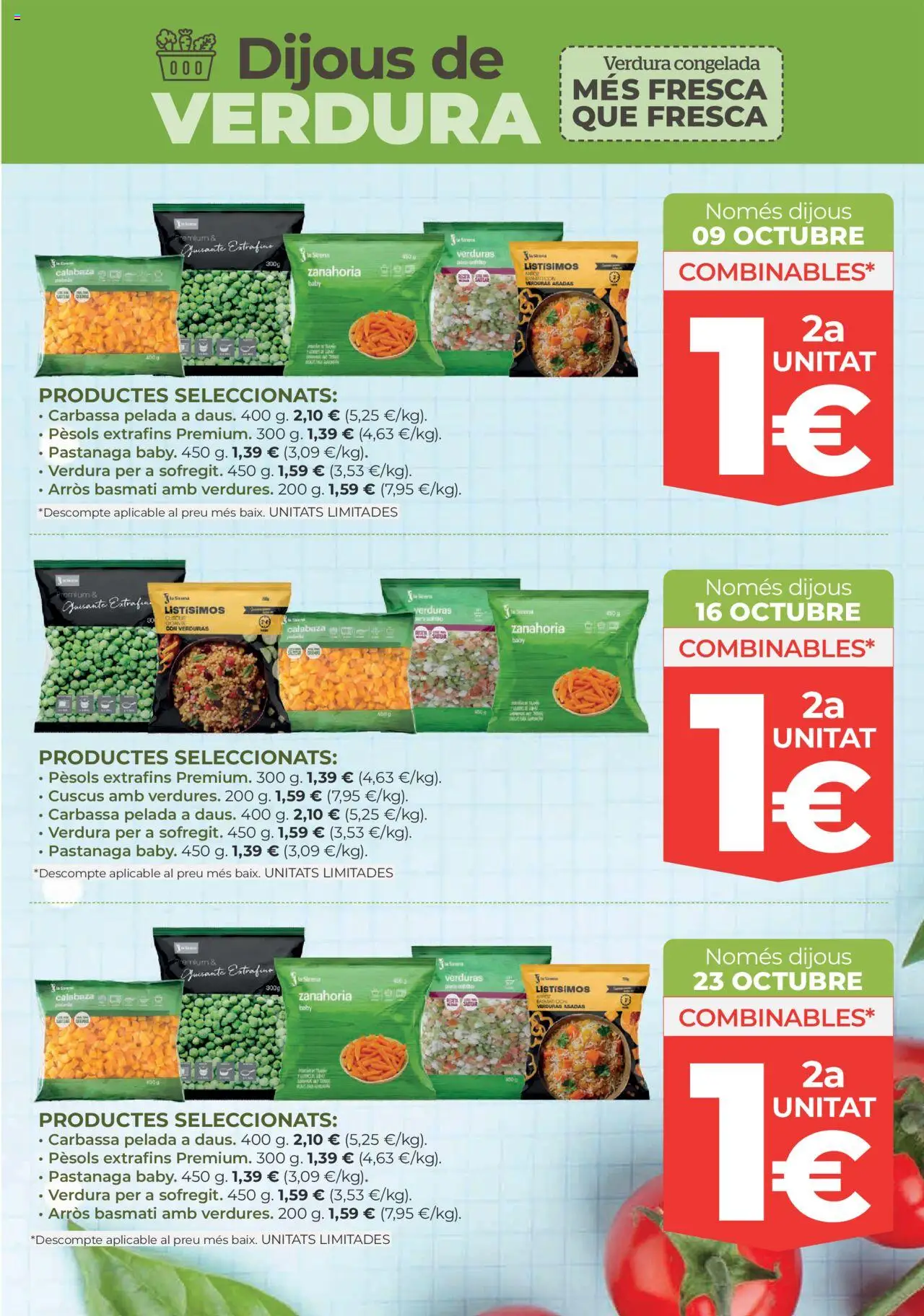 La Sirena - Andorra │ válido desde el 09.10.2025 | Página: 9 | Productos: Πράσινο τσάι, Zanahoria