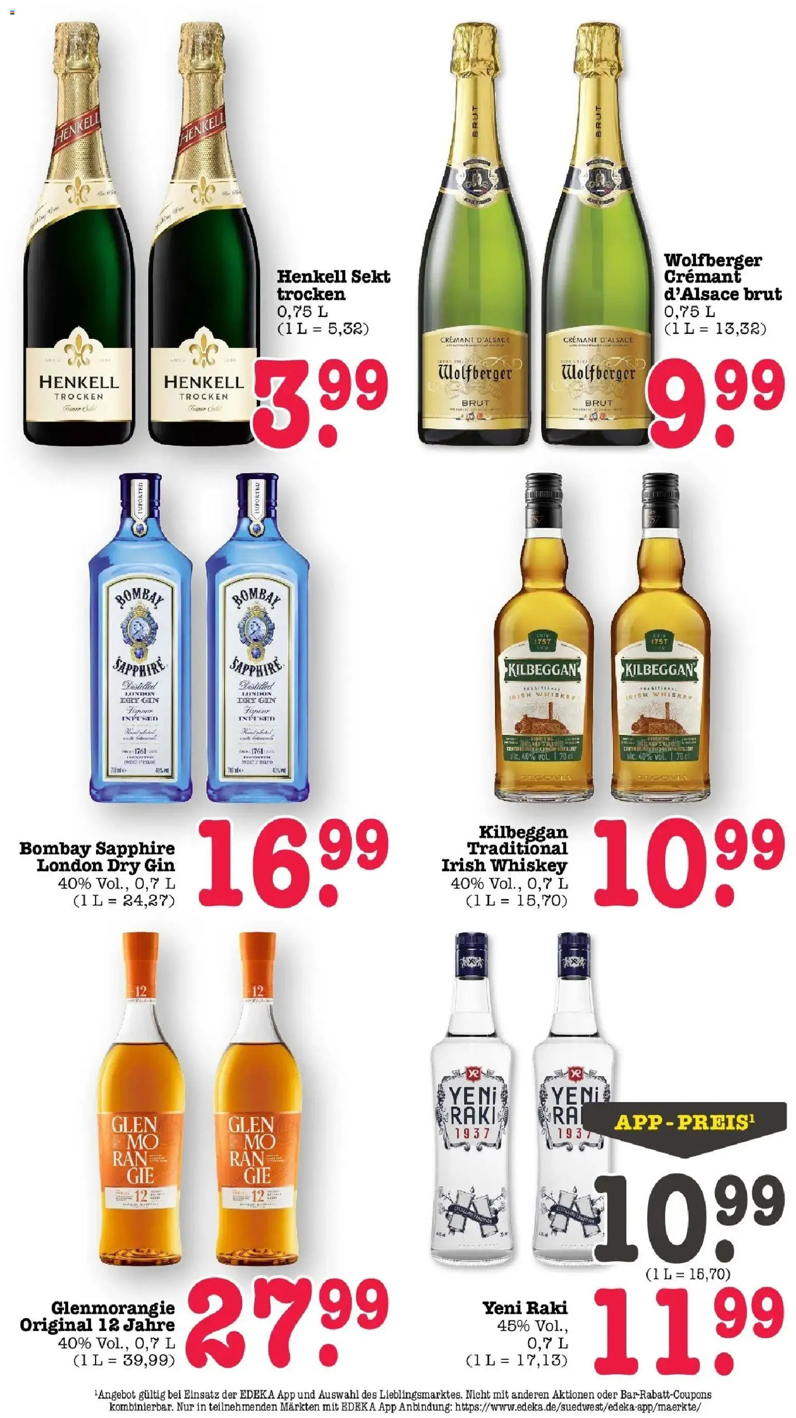 Angebote – gültig ab 16.03.2026 | Seite: 49 | Produkte: Sekt, Gin, Whiskey