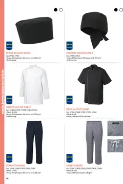 Metro Gasztronómia - amely érvényes a következő dátumtól: 18.02.2026 | Oldal: 96 | Termékek: Sapka, Kabát, Nadrág