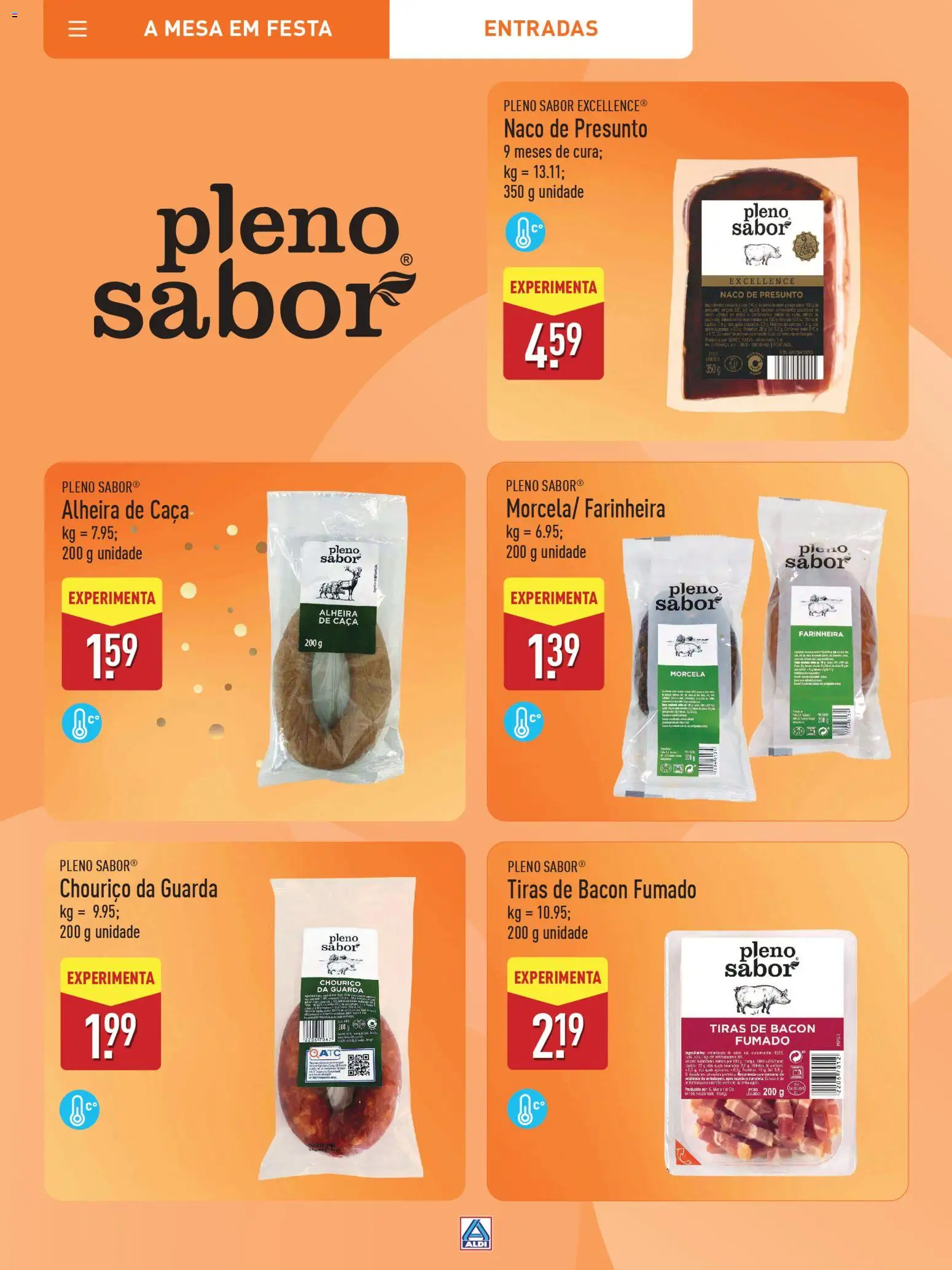 Aldi Especial Páscoa │ válido de 11.03.2026 | Página: 38 | Produtos: Bacon, Mesa, Presunto, Alheira