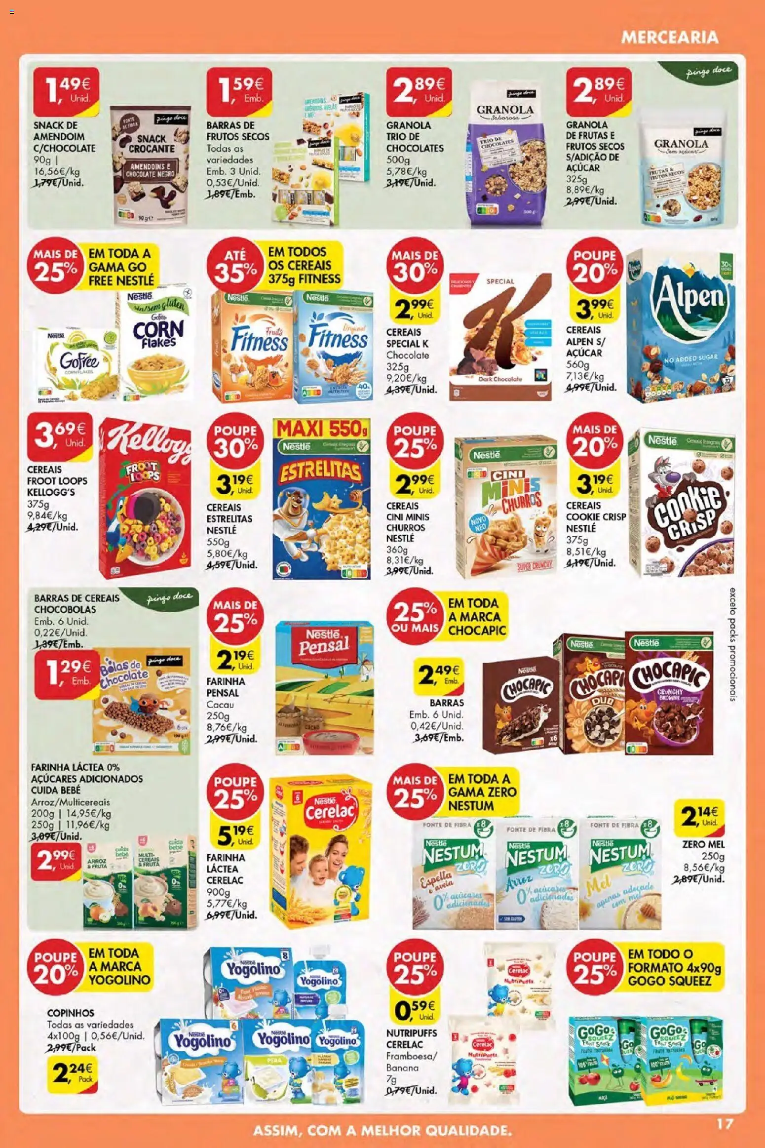 Pingo Doce Poupe Esta Semana Açores │ válido de 05.03.2026 | Página: 17 | Produtos: Farinha láctea, Nestlé, Arroz, Açúcar