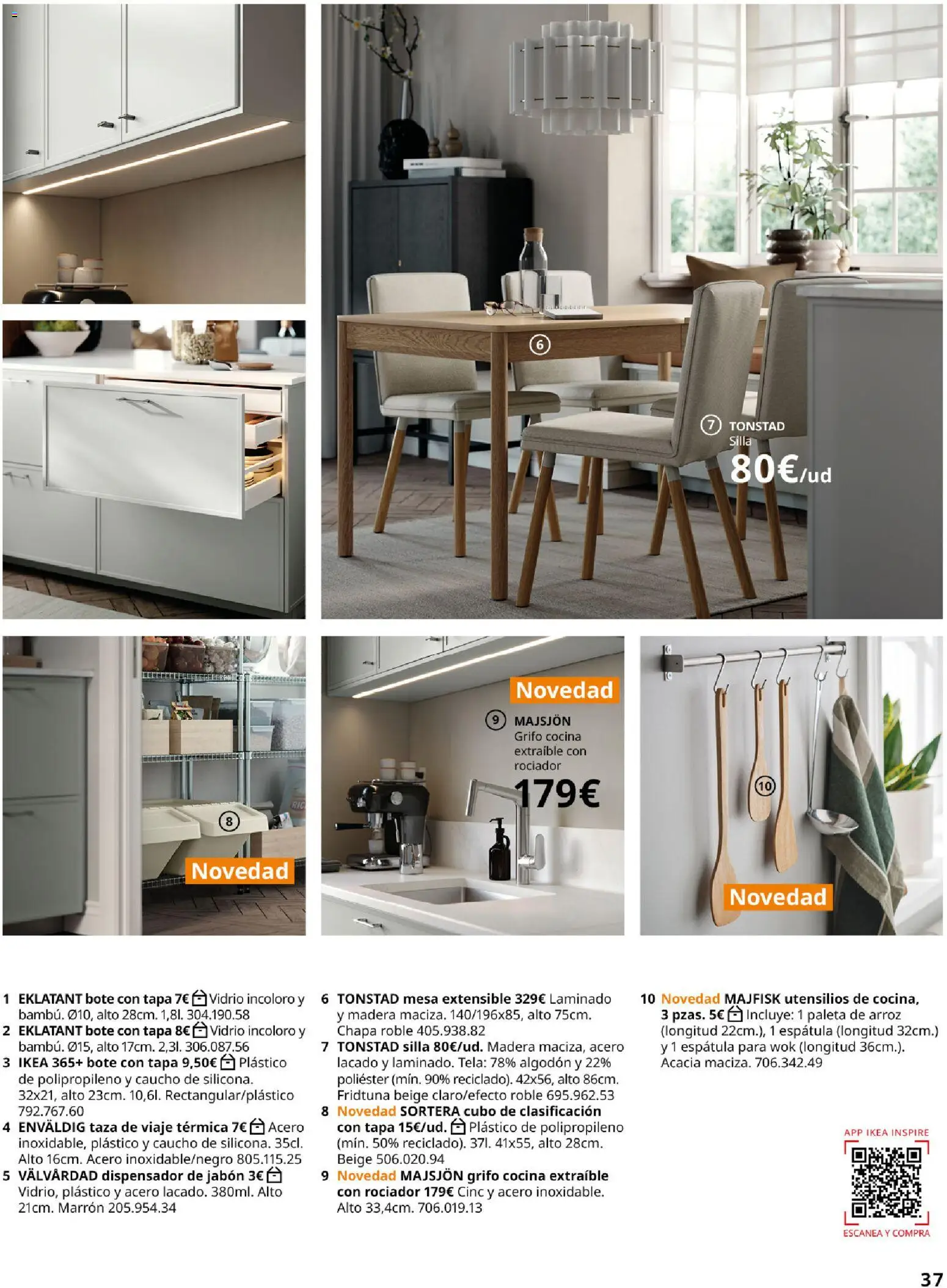 Catálogo IKEA Cocinas │ válido desde el 01.02.2026 | Página: 37 | Productos: Mesa extensible, Dispensador de jabón, Dispensador, Cocina