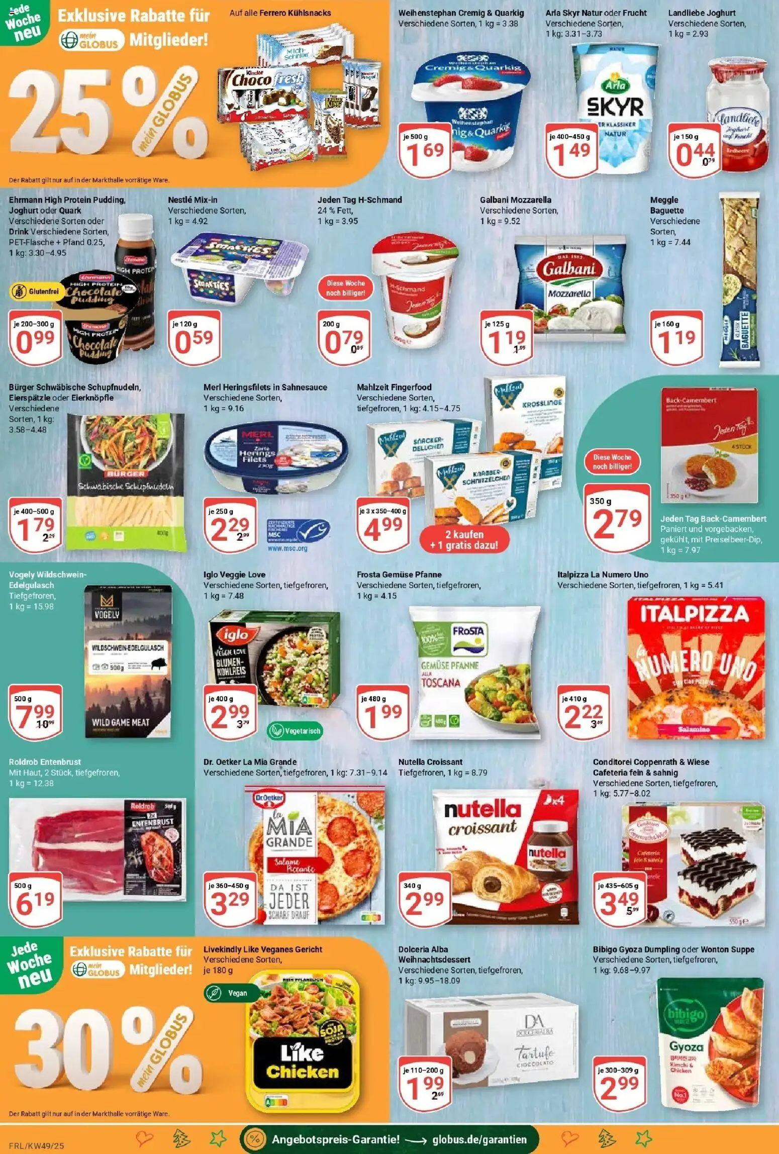 Globus prospekt Freilassing	 – gültig ab 01.12.2025 | Seite: 14 | Produkte: Milch, Skyr, Gemüse, Landliebe joghurt
