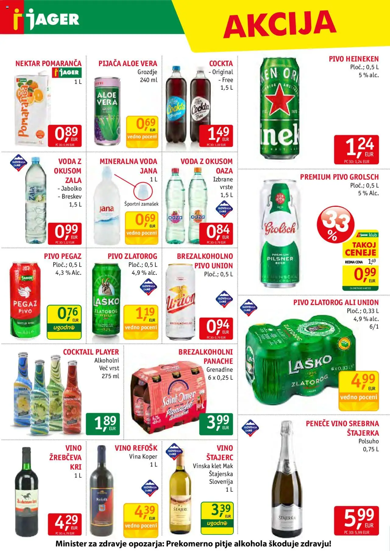 Jager katalog │ velja od 13.08.2025 | Stran: 12 | Izdelki: Grozdje, Voda z okusom, Pivo, Breskev