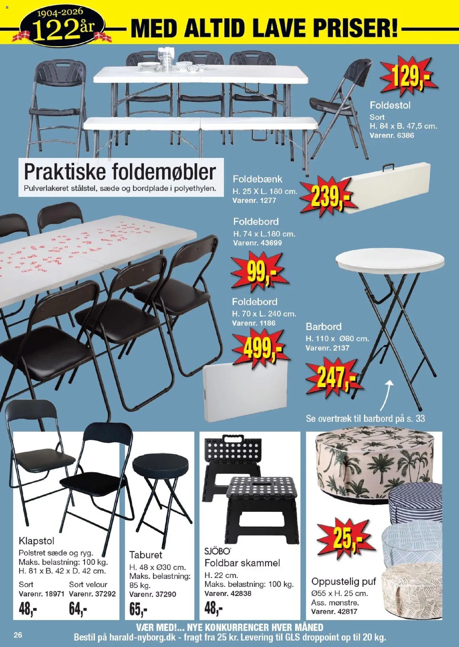 Harald Nyborg - Tilbudsavis tilbudsavis – gyldig fra 19.03.2026 | Side: 30 | Produkter: Skammel, Barbord, Puf