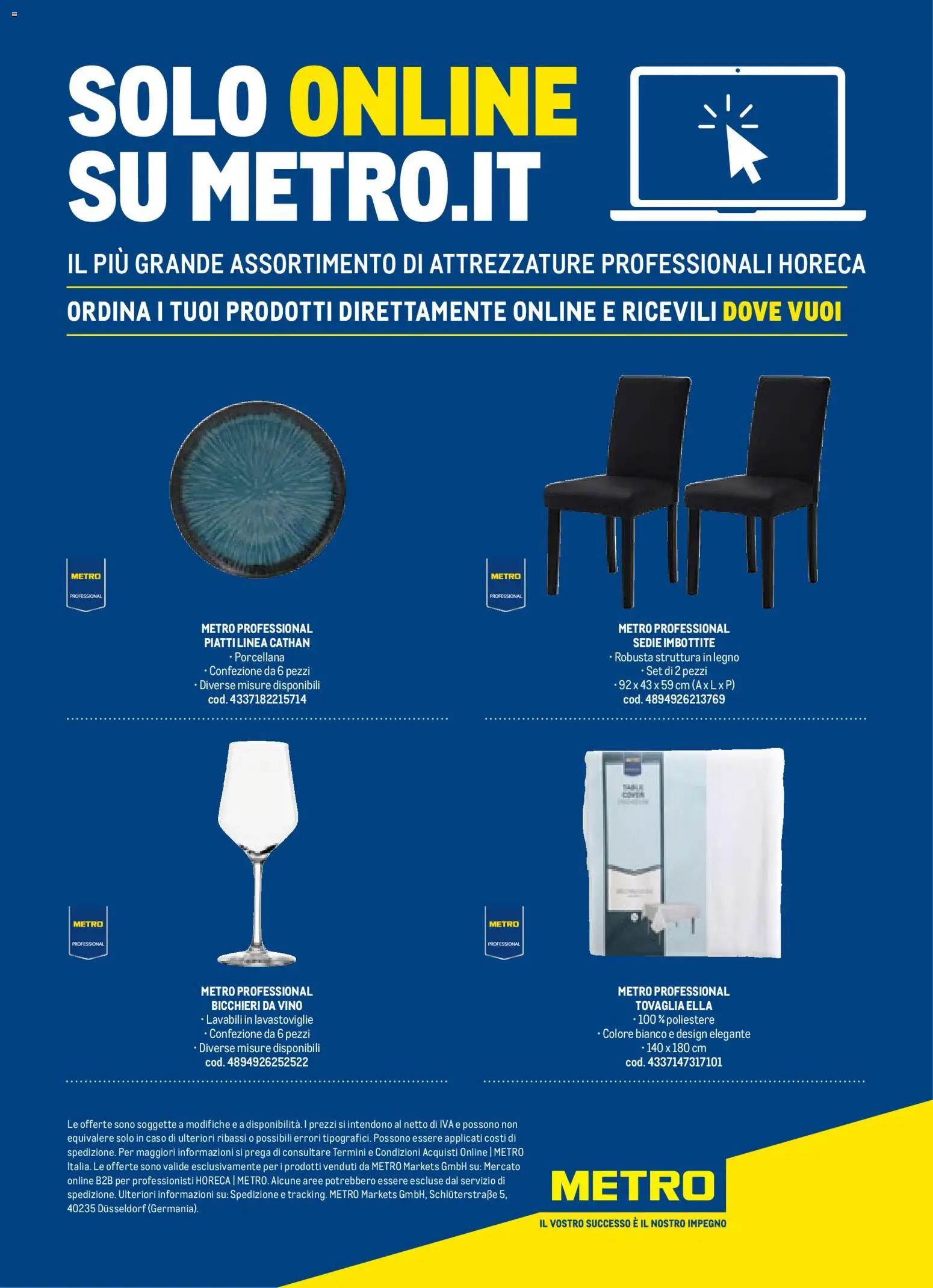 Volantino Metro del 17.10.2025 | Pagina: 95 | Prodotti: Vino, Lavastoviglie, Tovaglia