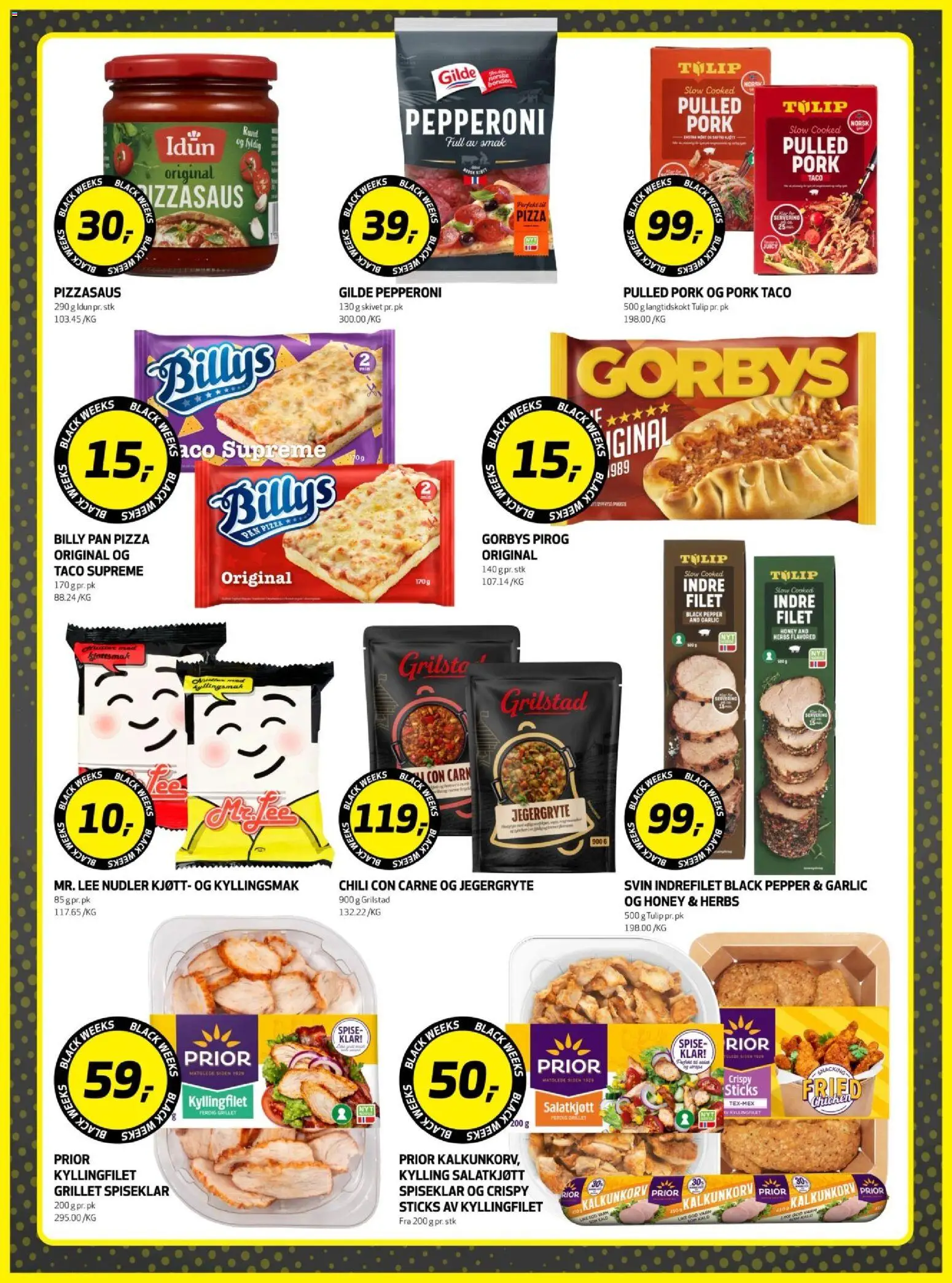 {H1} | Side: 5 | Produkter: Kylling, Karrysalat, Chiftele, Kolasås