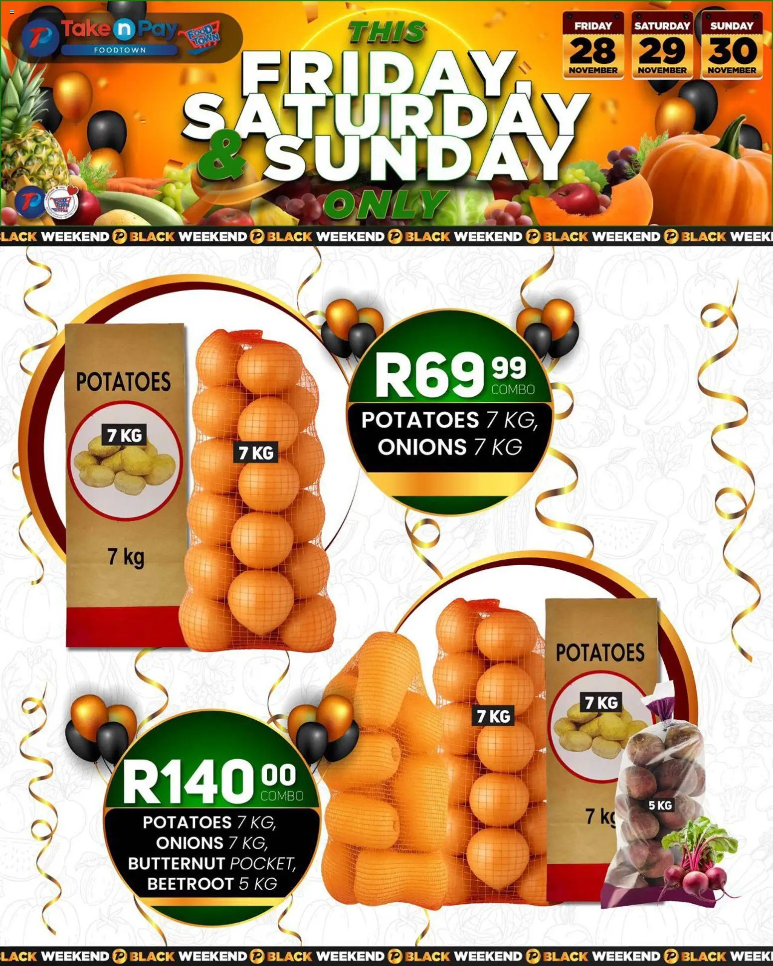 New Take n Pay catalogue – valid from 28.11.2025 | Page: 12 | Products: Potatoes, Onions