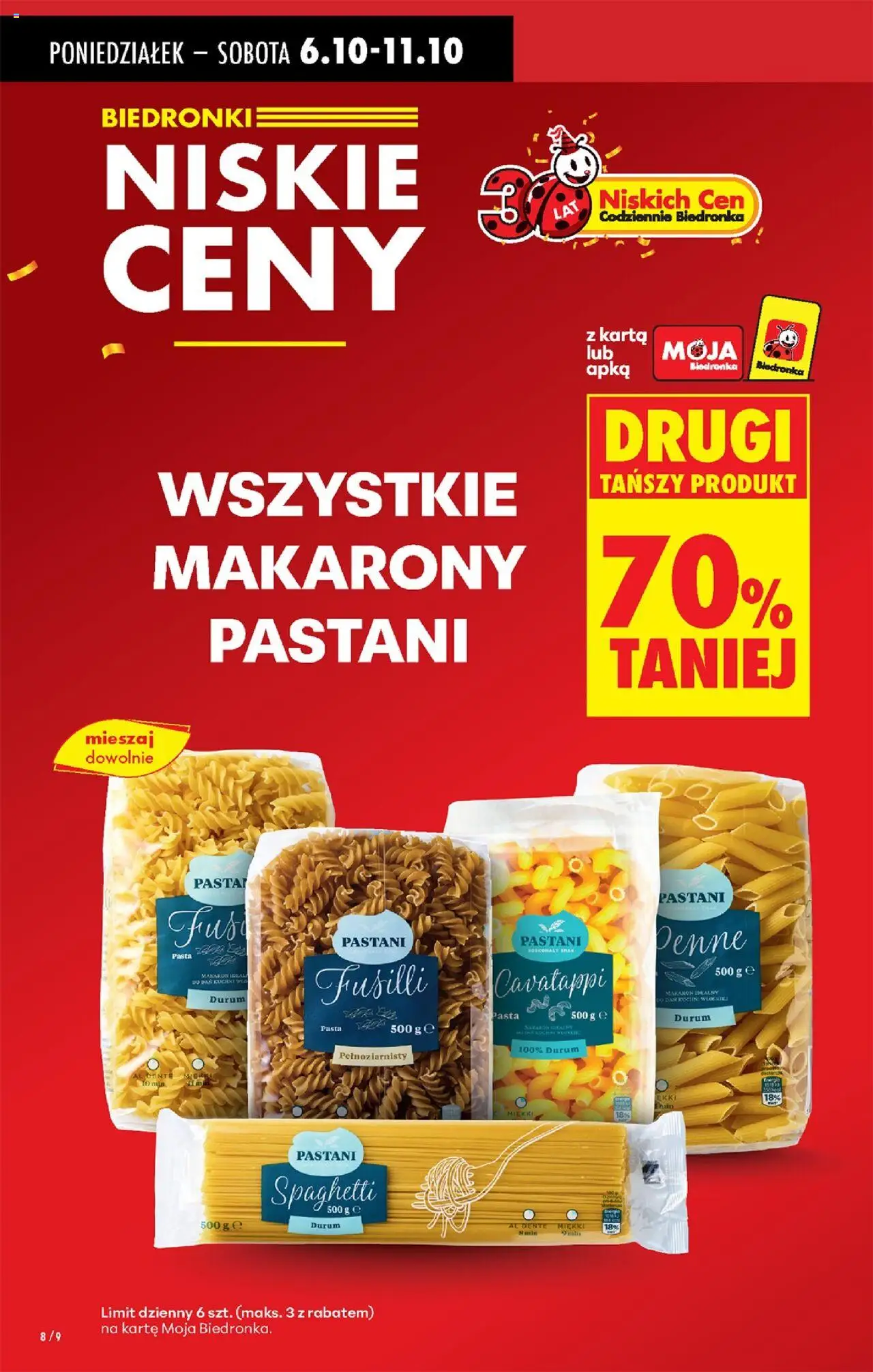 Biedronka gazetka od 06.10.2025 | Strona: 10 | Produkty: Karta, Penne, Makarony, Makaron