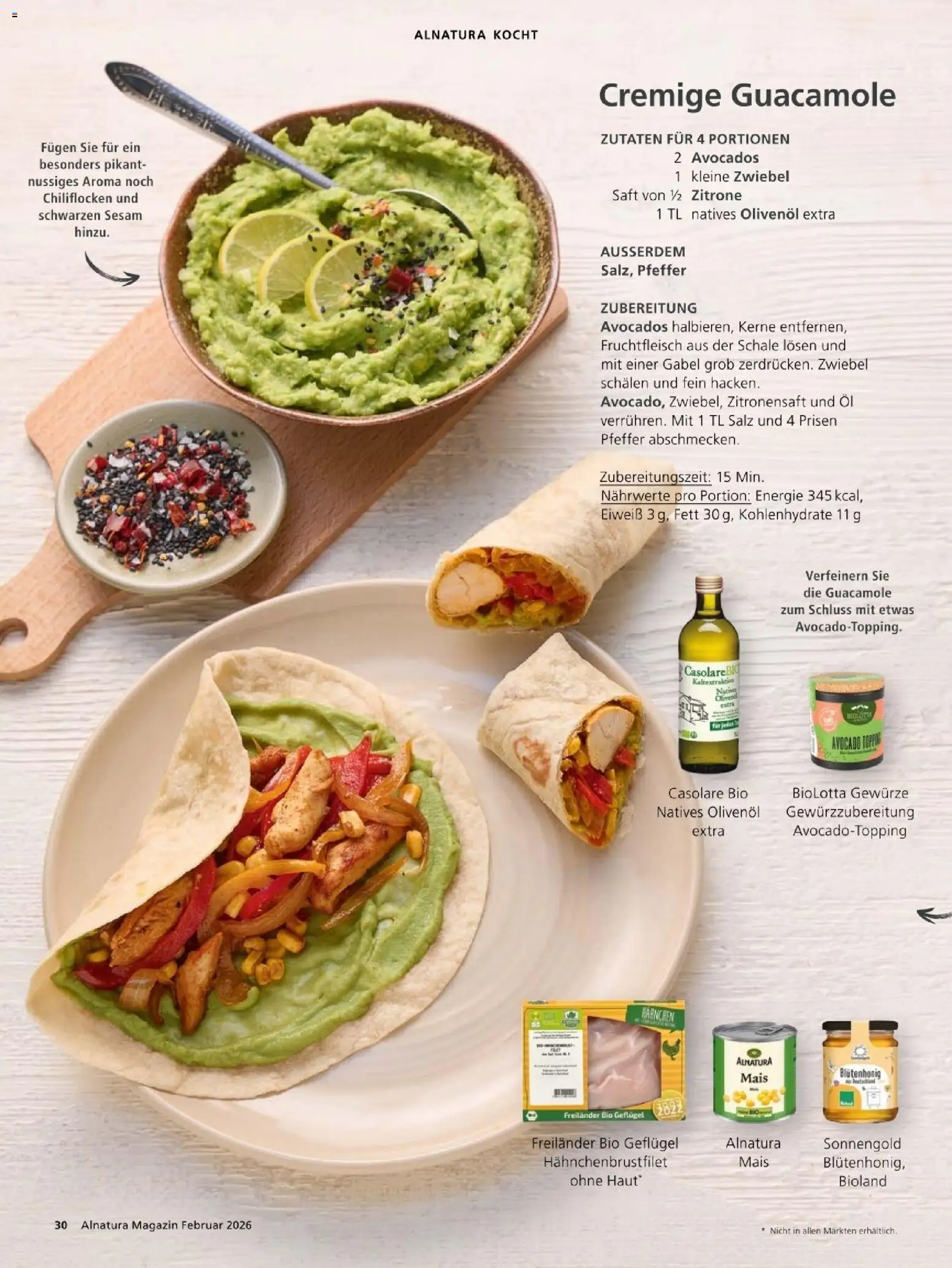 Alnatura Prospekt – gültig ab 01.02.2026 | Seite: 30 | Produkte: Öl, Avocado, Gewürze, Salz