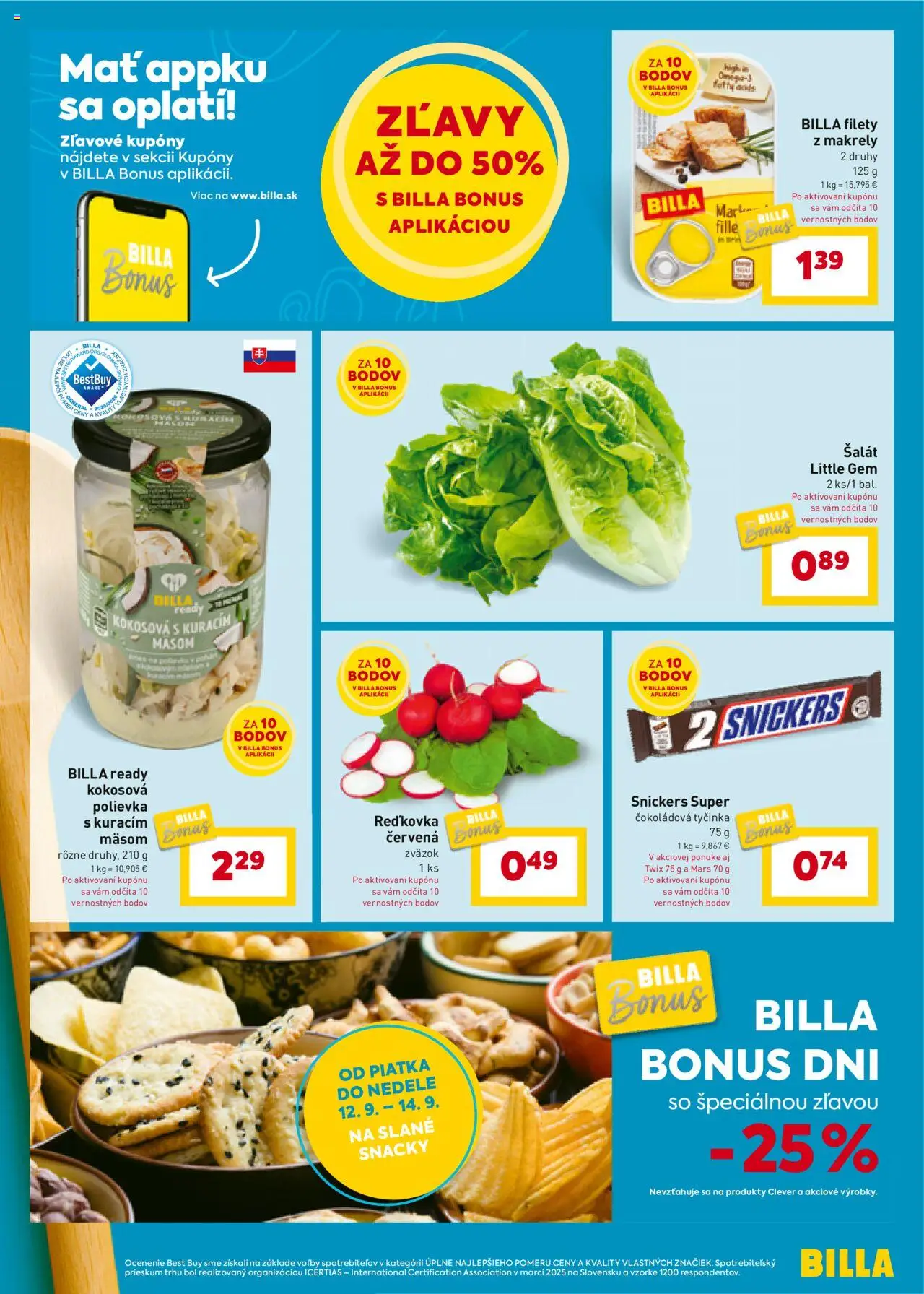 Nové Billa akcie – leták je platný od 10.09.2025 | Strana: 5 | Produkty: Šalát