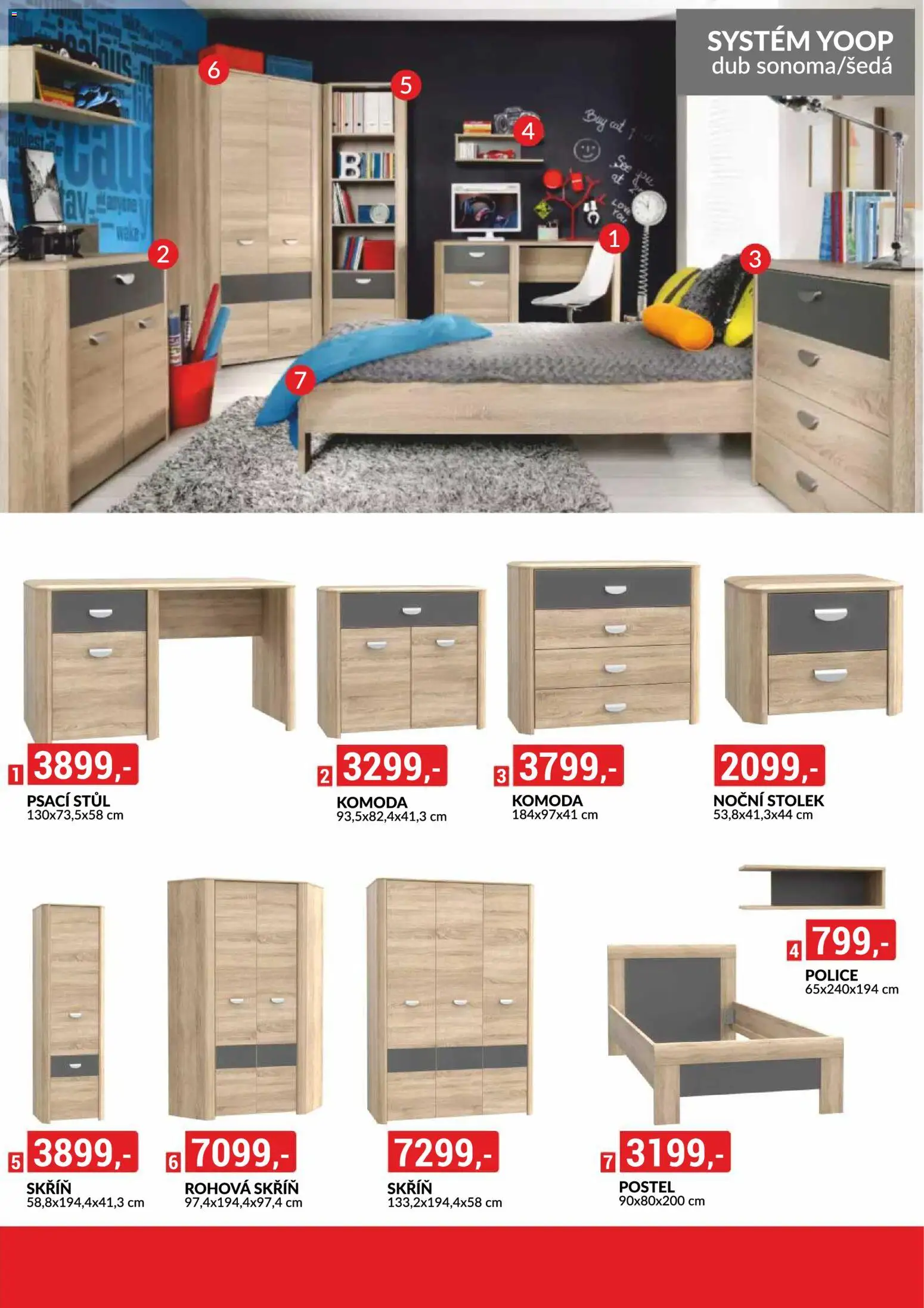 BAUMAX leták - Zařiďte si bydlení podle sebe od 01.03.2026 | Strana: 30 | Produkty: Noční stolek, Stolek, Police, Psací stůl