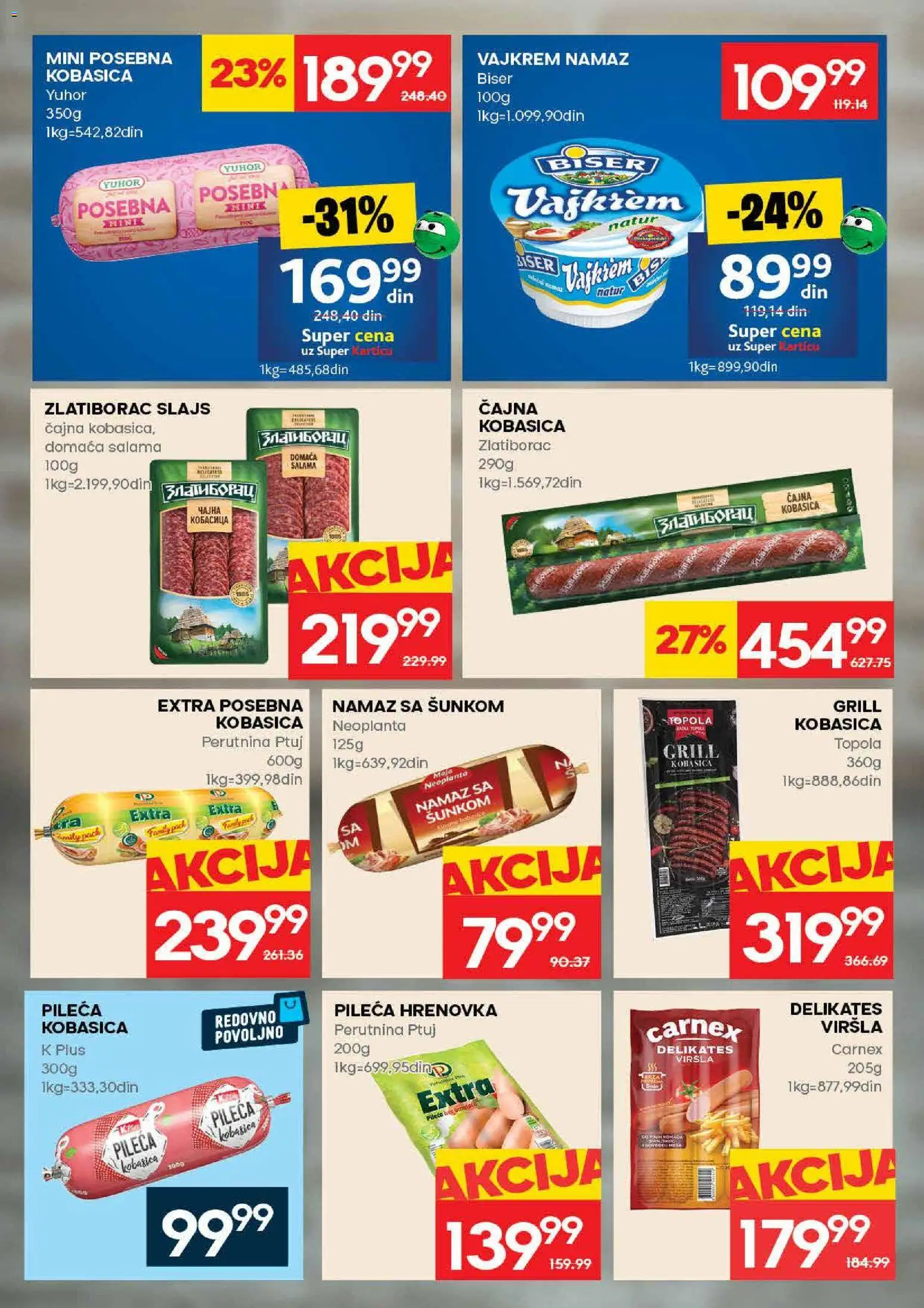 Roda katalog - važi od 16.04.2026 | Strana: 8 | Proizvode: Vajkrem, Salama, Perutnina Ptuj, Kobasica