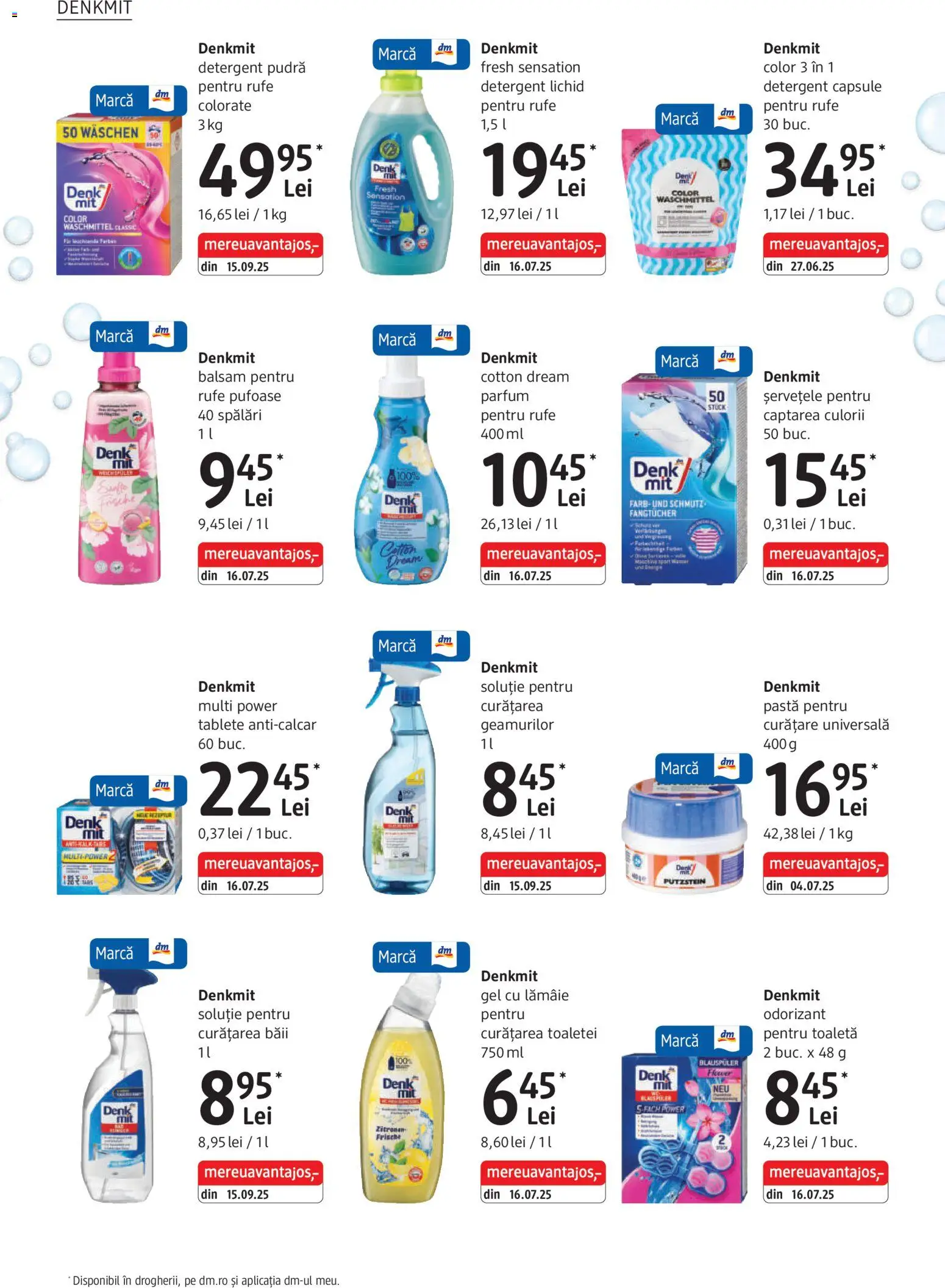 Noul catalog DM drogeriemarkt – valabil de la 06.11.2025 | Pagină: 28 | Produse: Pudră, Yorgan, Detergent, Lămâie