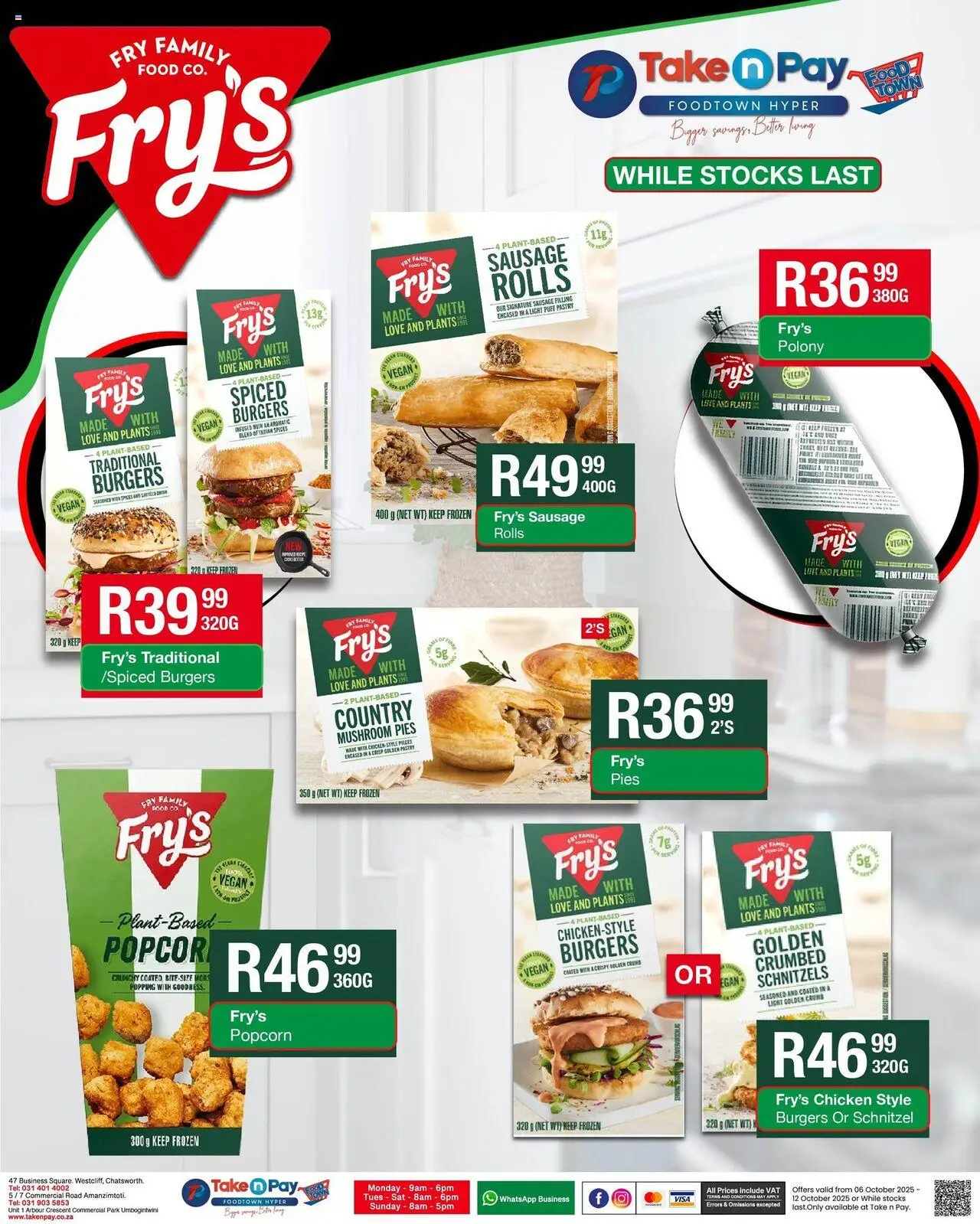 New Take n Pay catalogue – valid from 06.10.2025 | Page: 2 | Products: Polony, Spices, Fry's, Sausage