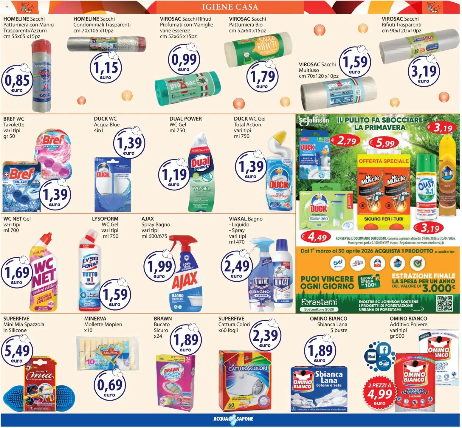 Volantino Acqua e Sapone del 12.03.2026 | Pagina: 18 | Prodotti: Spazzola, Sapone, Pattumiera, Silicone